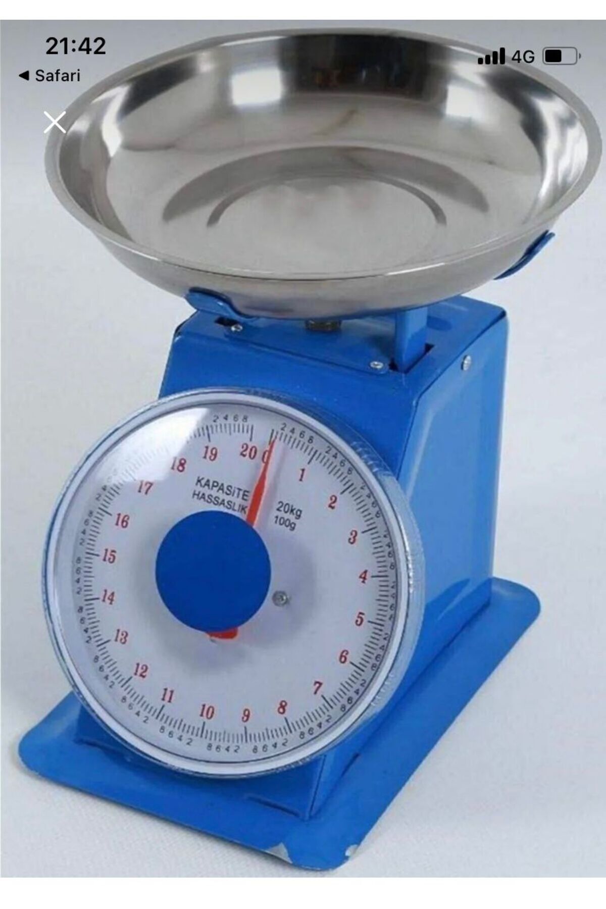 Mekanik Ibreli Paslanmaz Kefeli Terazi 20 Kg