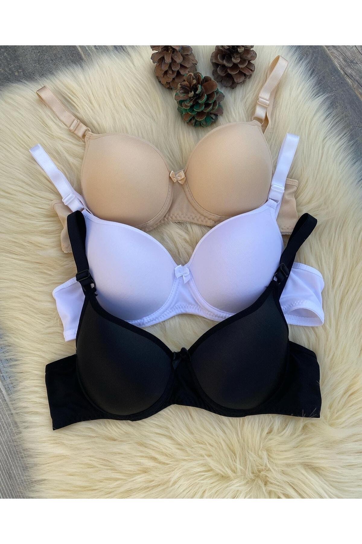 Kadın Balenli Dolgulu 3'lü Sütyen Takımı