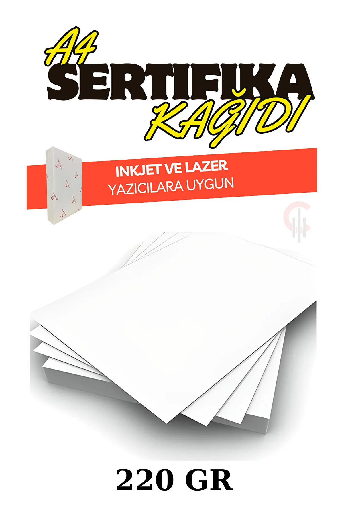 A4 Sertifika Kağıdı Kalın Kartuşlu Mürekkepli Tüm Yazıcılara Uygun 100 Adet 220 Gr