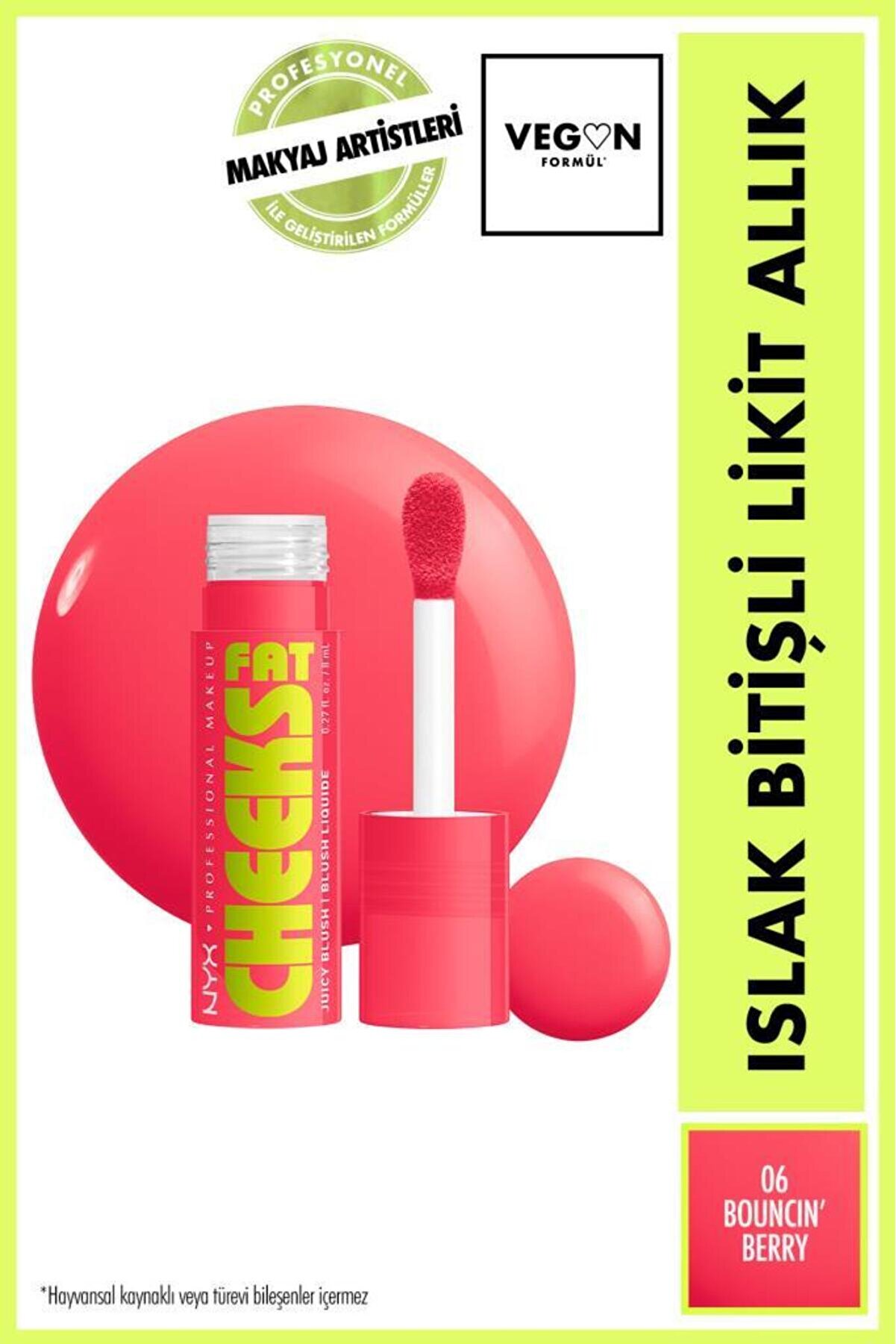 Fat Cheeks Islak Bitişli Likit Allık - 6 Bouncin' Berry