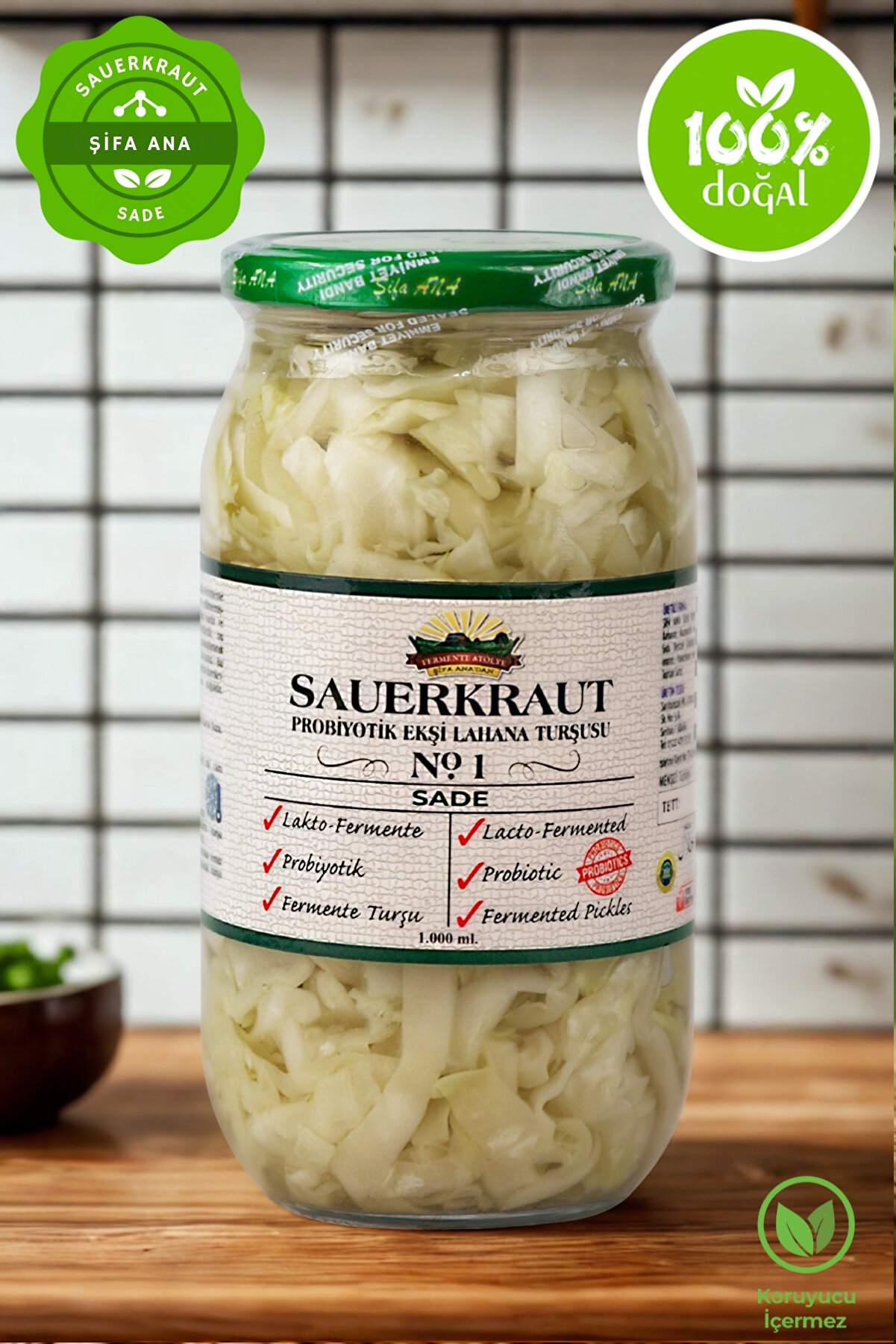 Sauerkraut (EKŞİ LAHANA TURŞUSU) No1 Sade (1000CC.)