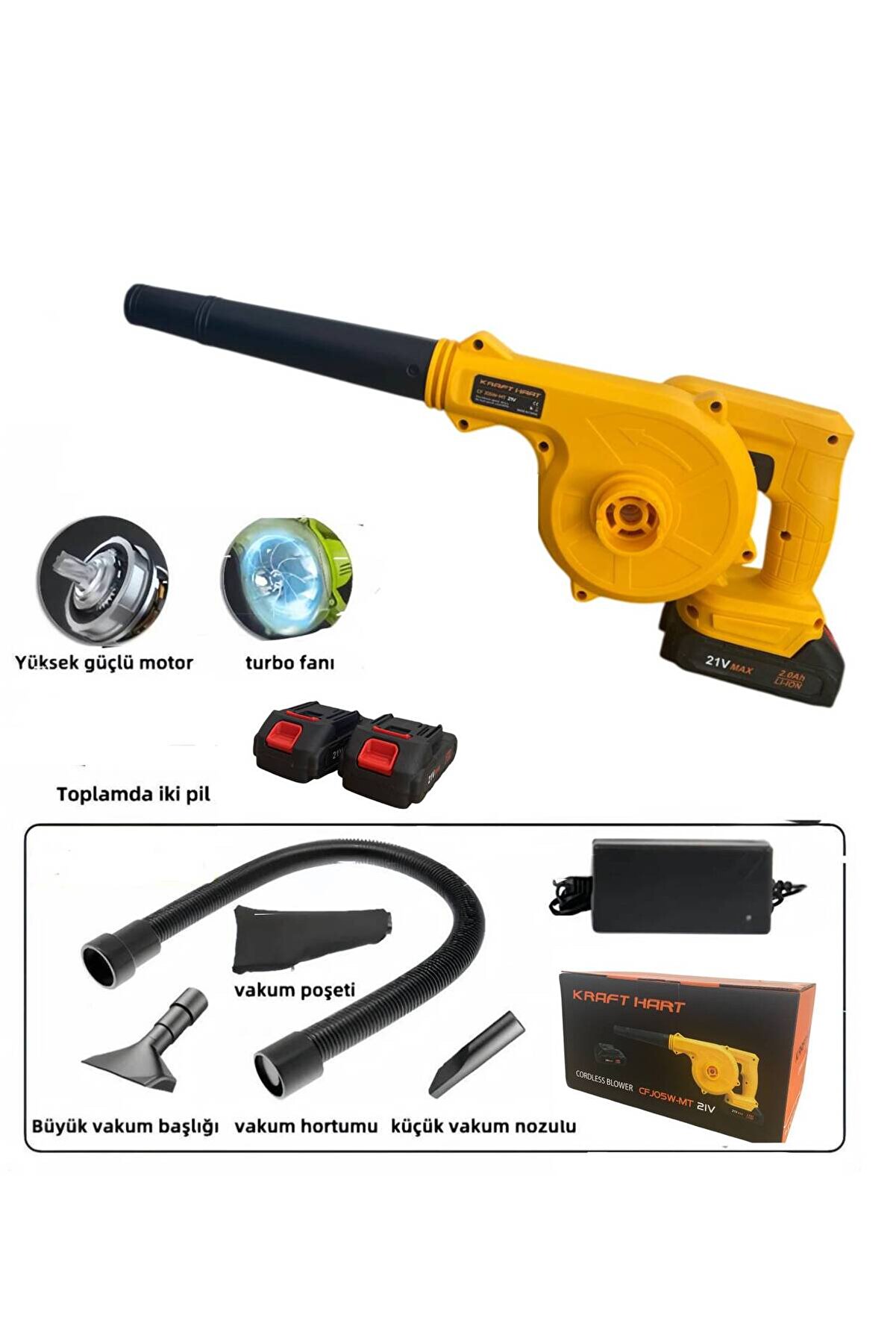 Li Kit Akülü Üfleme 2.0 Amper Akülü