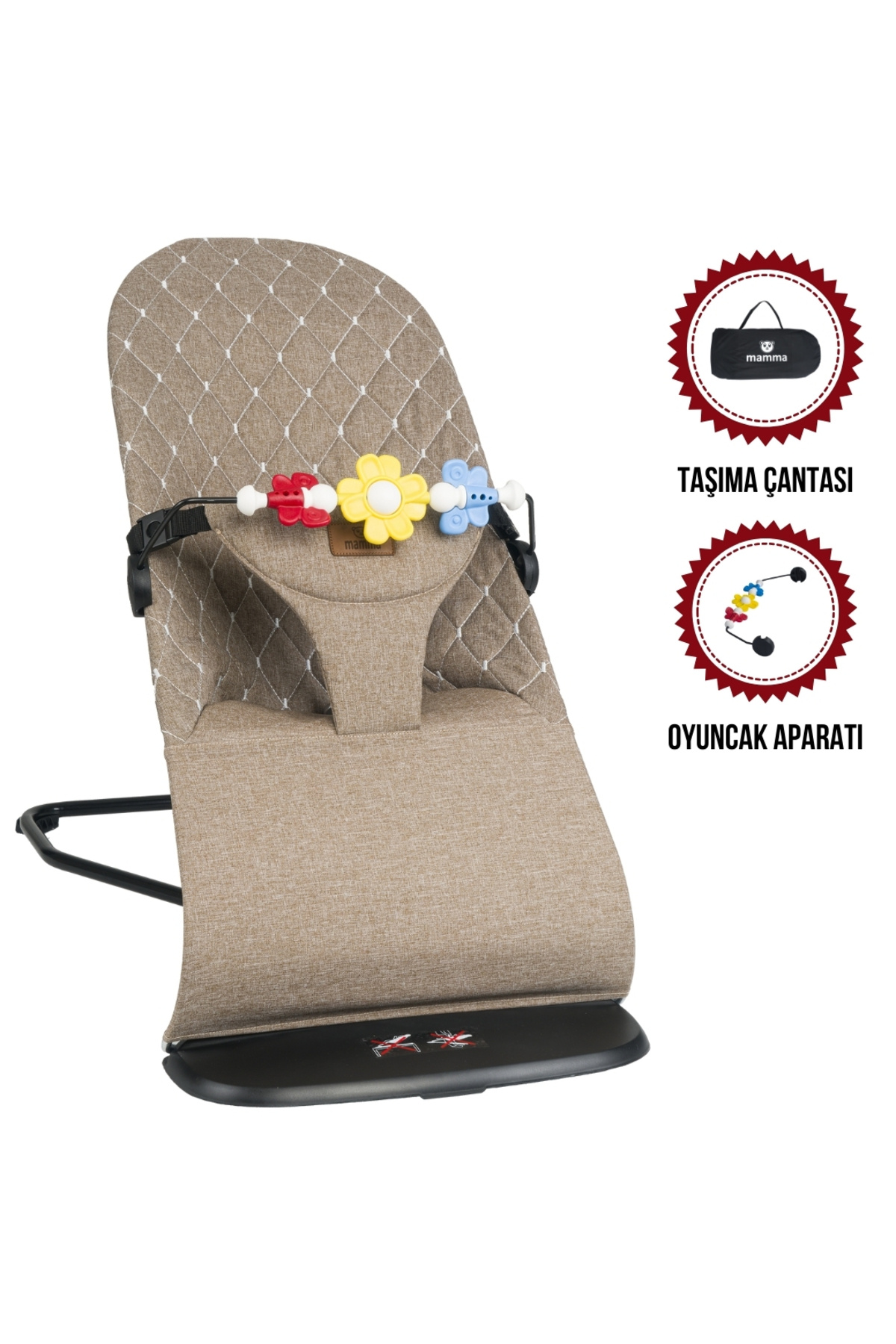 Smile Cotton Sallanır Üç Kademeli Ana Kucağı ( Oyuncak Aparatı Ve Seyahat Çantası )