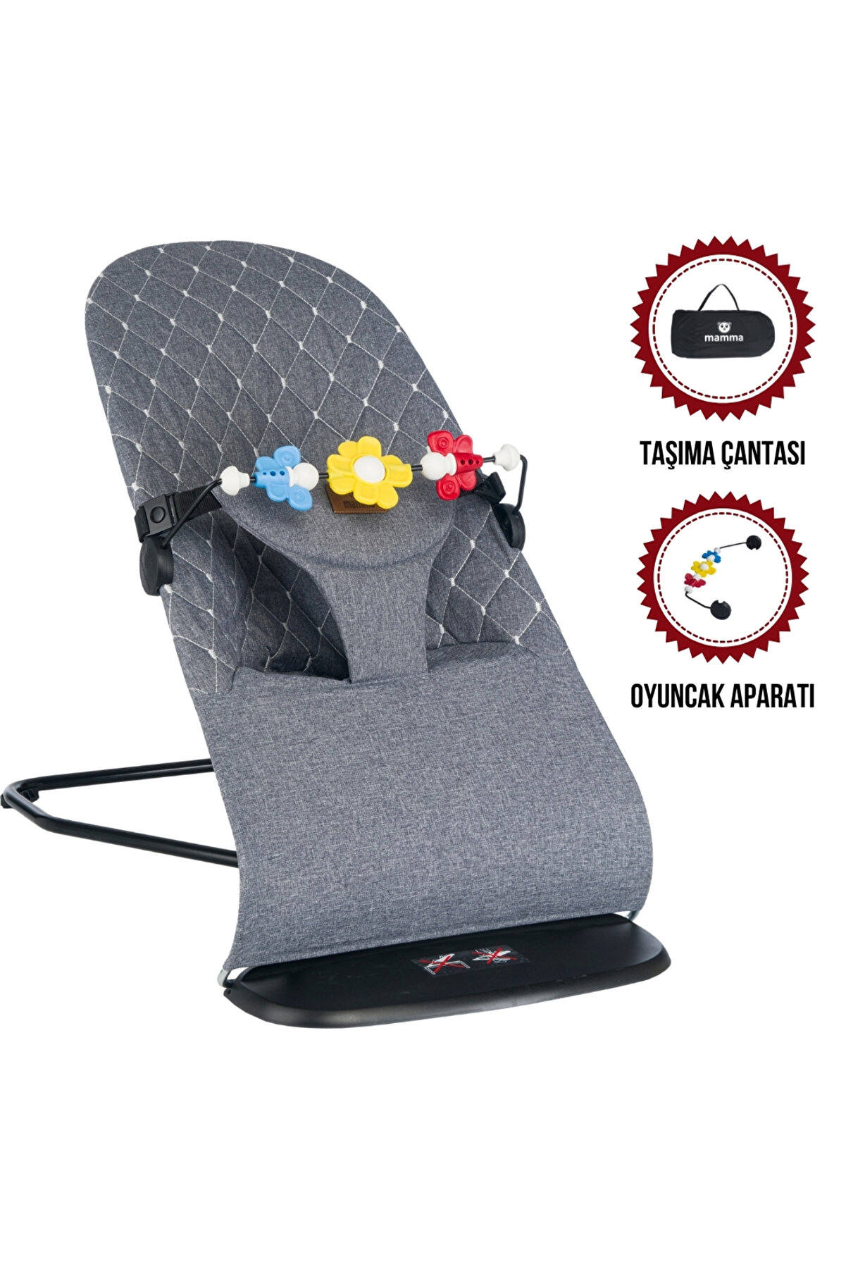 Smile Cotton Sallanır Üç Kademeli Ana Kucağı ( Oyuncak Aparatı Ve Seyahat Çantası )
