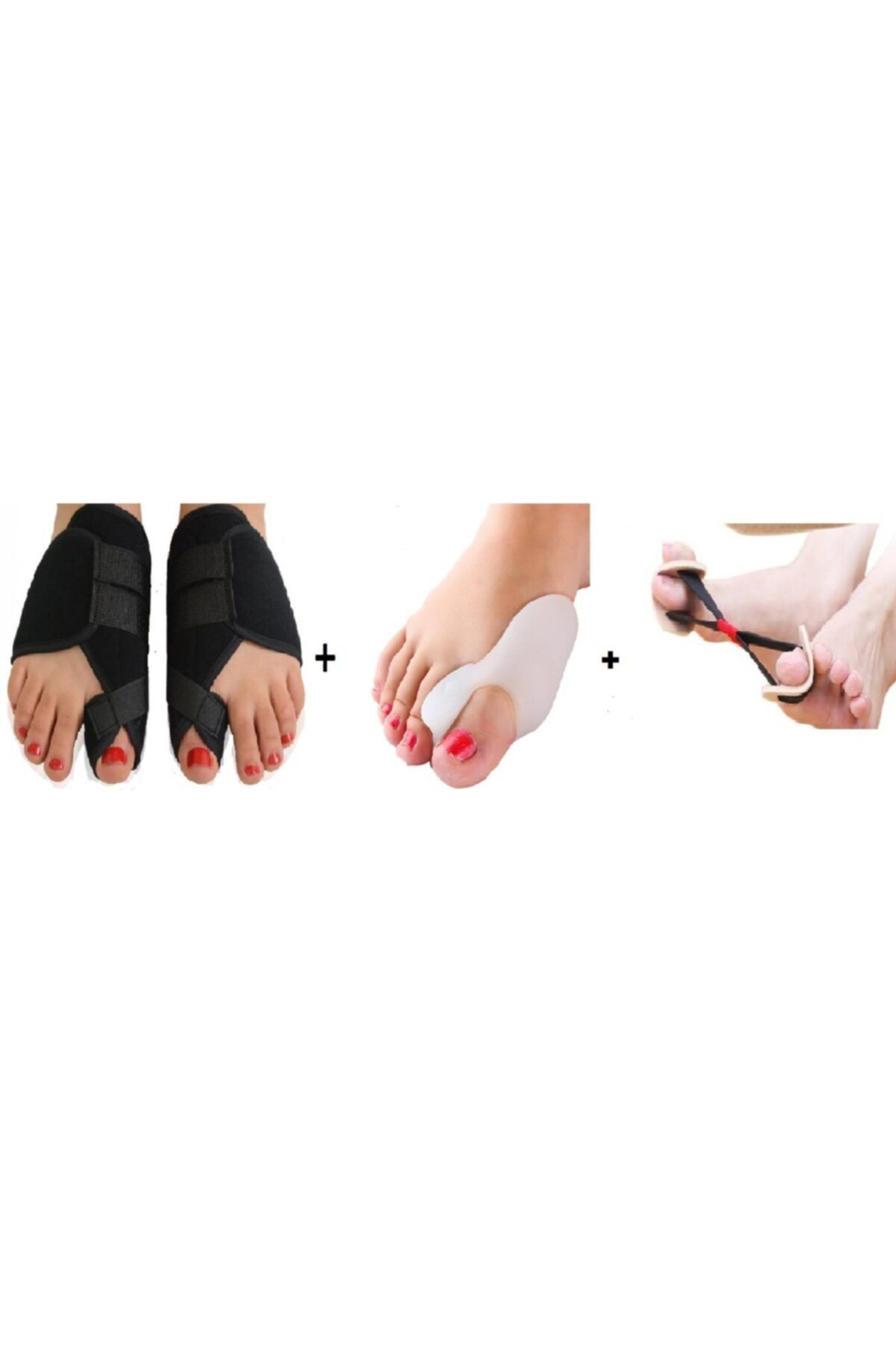 2 Li Set Ayak Baş Parmak Parmağı Kemik Kemiği Çıkıntısı Için Aparat Atel Halluks Valgus Bunyon