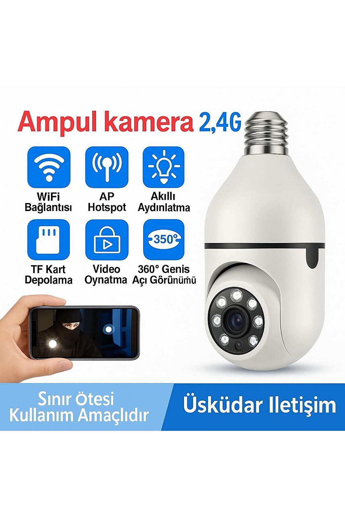 Ampul Görünümlü Güvenlik Kamerası – Hırsızlara Karşı Gizli Koruma