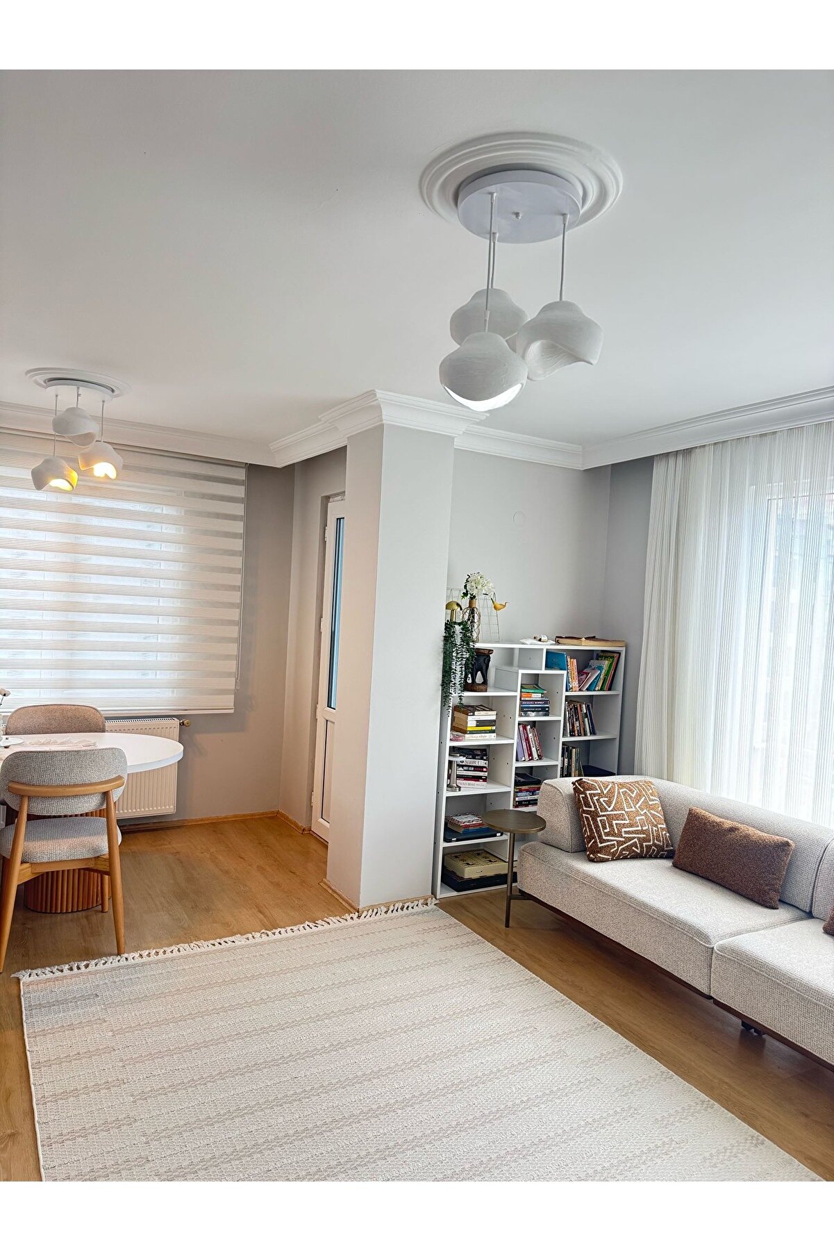 Beton Sarkıt Üçlü Avize E27 Duy Rustik Ampul Oturma Odası, Mutfak, Yatak Odası, Antre-Hol