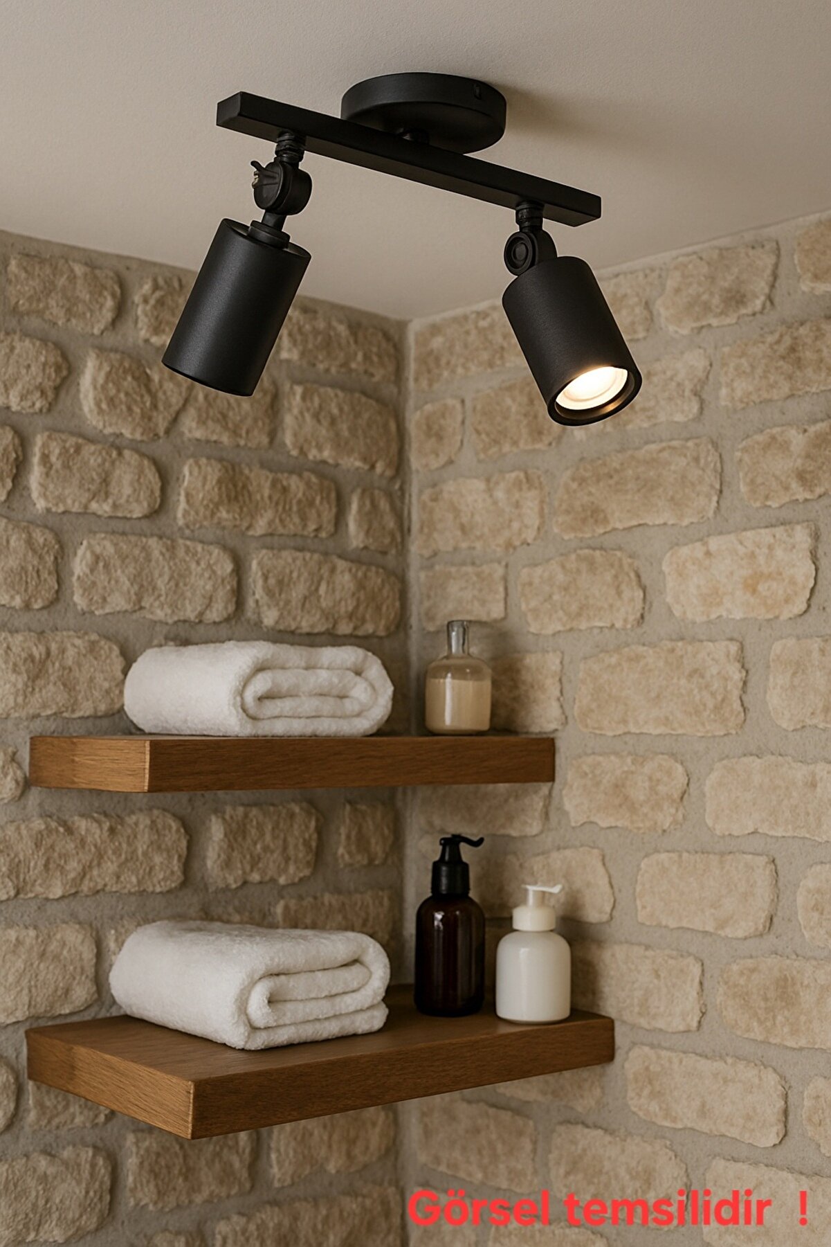 Artur 2'li Dekoratif Mat Siyah Hareketli Duvar Aplik (GÜNIŞIĞI LED AMPULLER DAHİLDİR!!!)