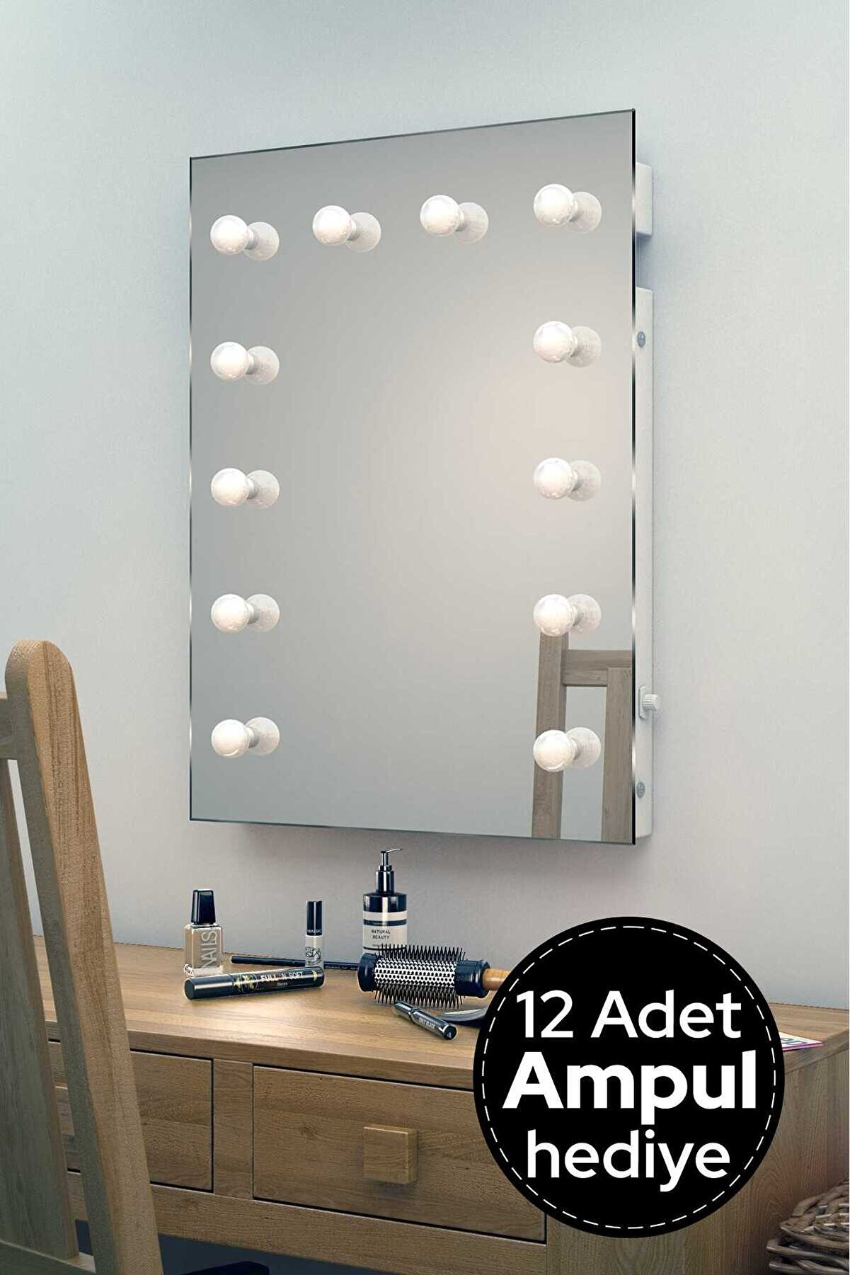 60x80cm Işıklı Makyaj Aynası