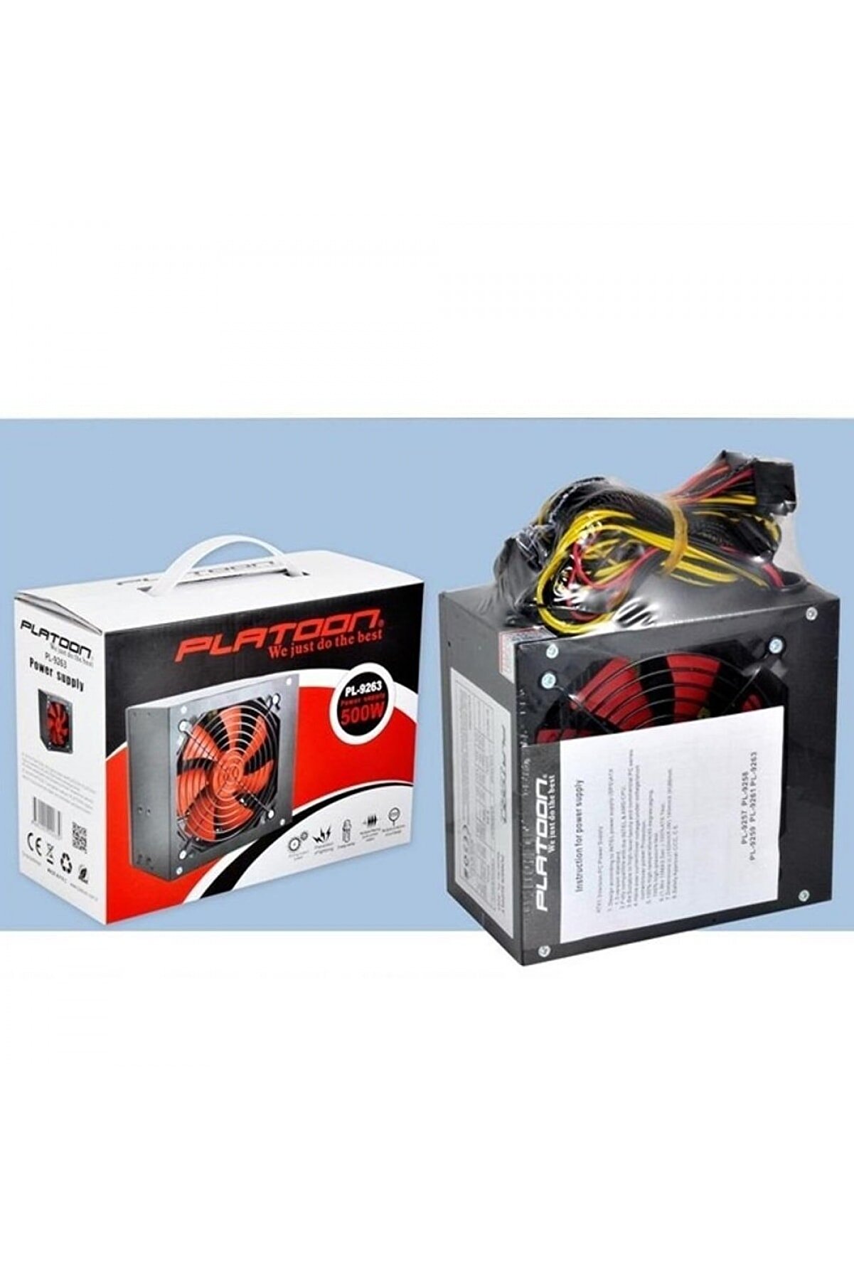 Pl-9263 500w Power Supply 12cm Geniş Fan Güç Kaynağı