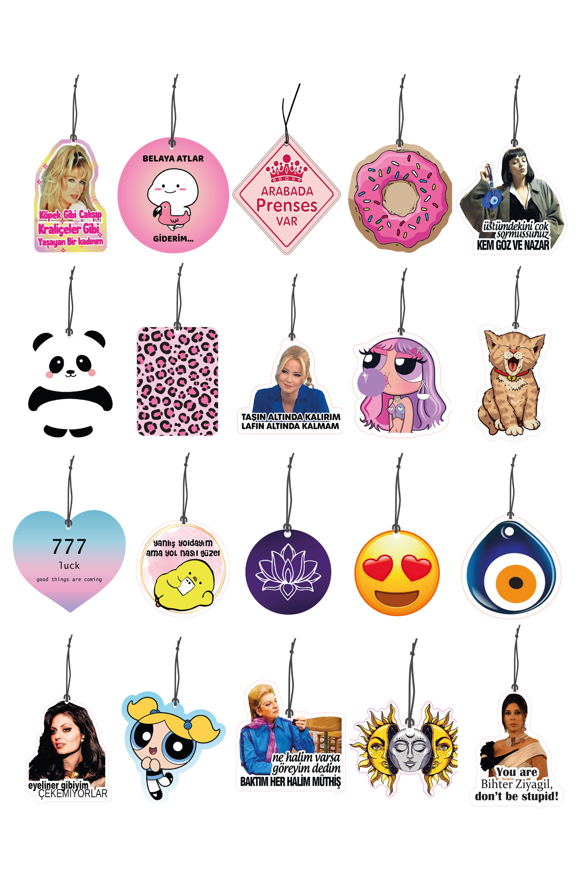 En Cok Sevilen Kadınlara Özel 20li Ekonomik Oto Kokusu Ve Oto Aksesuarı