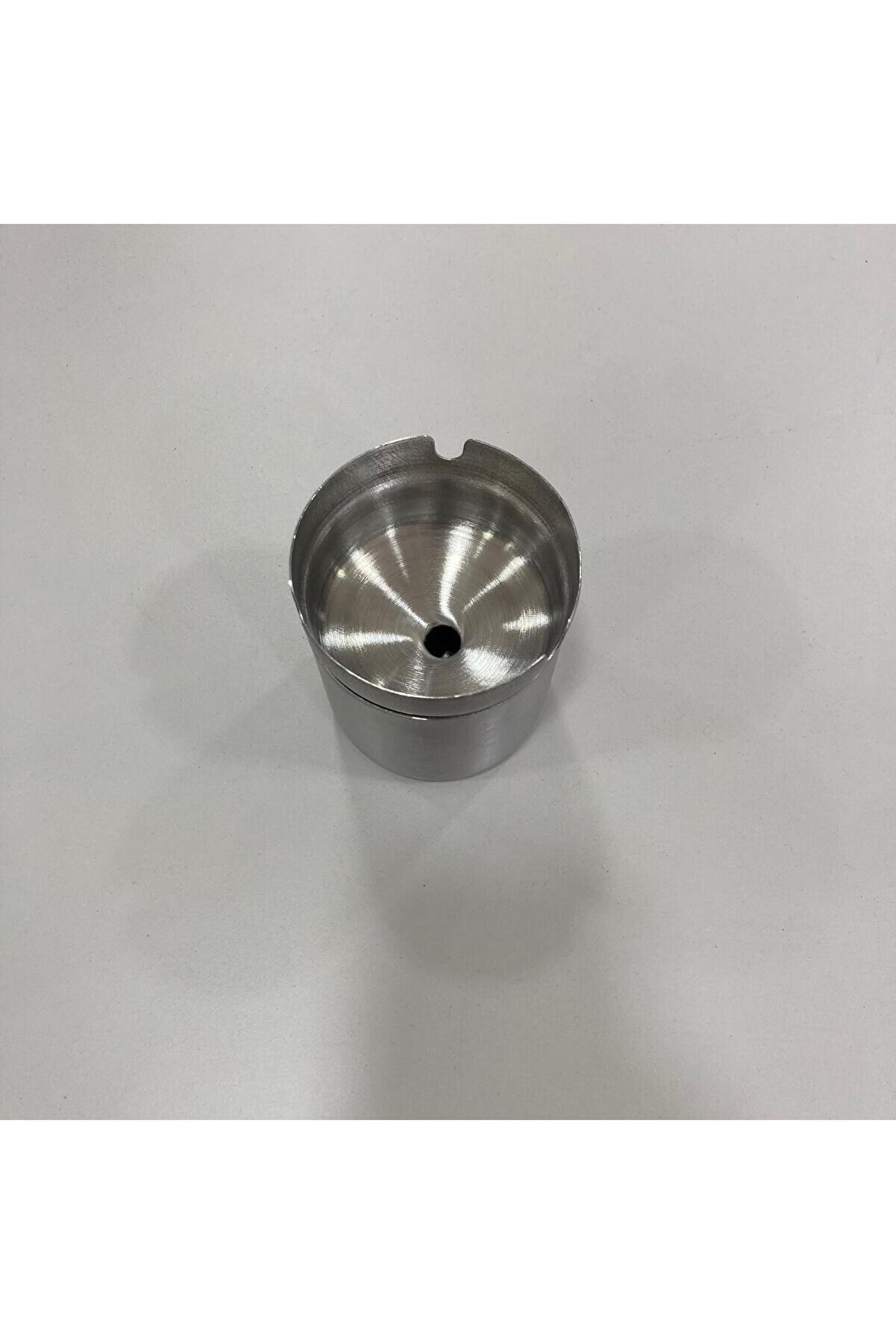 Paslanmaz Gövde Krom Kaplama Dekoratif Çelik Küllük 9 Cm