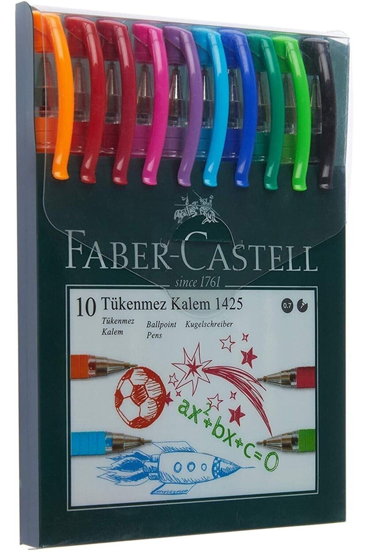 FABER-CASTELL 1425 TÜKENMEZ KALEM KARIŞIK SET 10LU