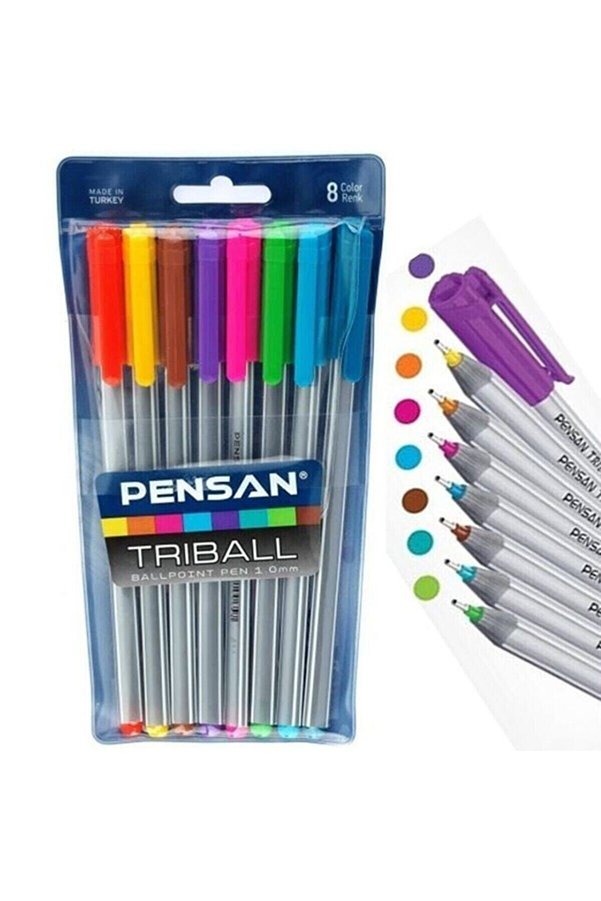 TRİBAL TÜKENMEZ KALEM RENKLİ 8 Lİ