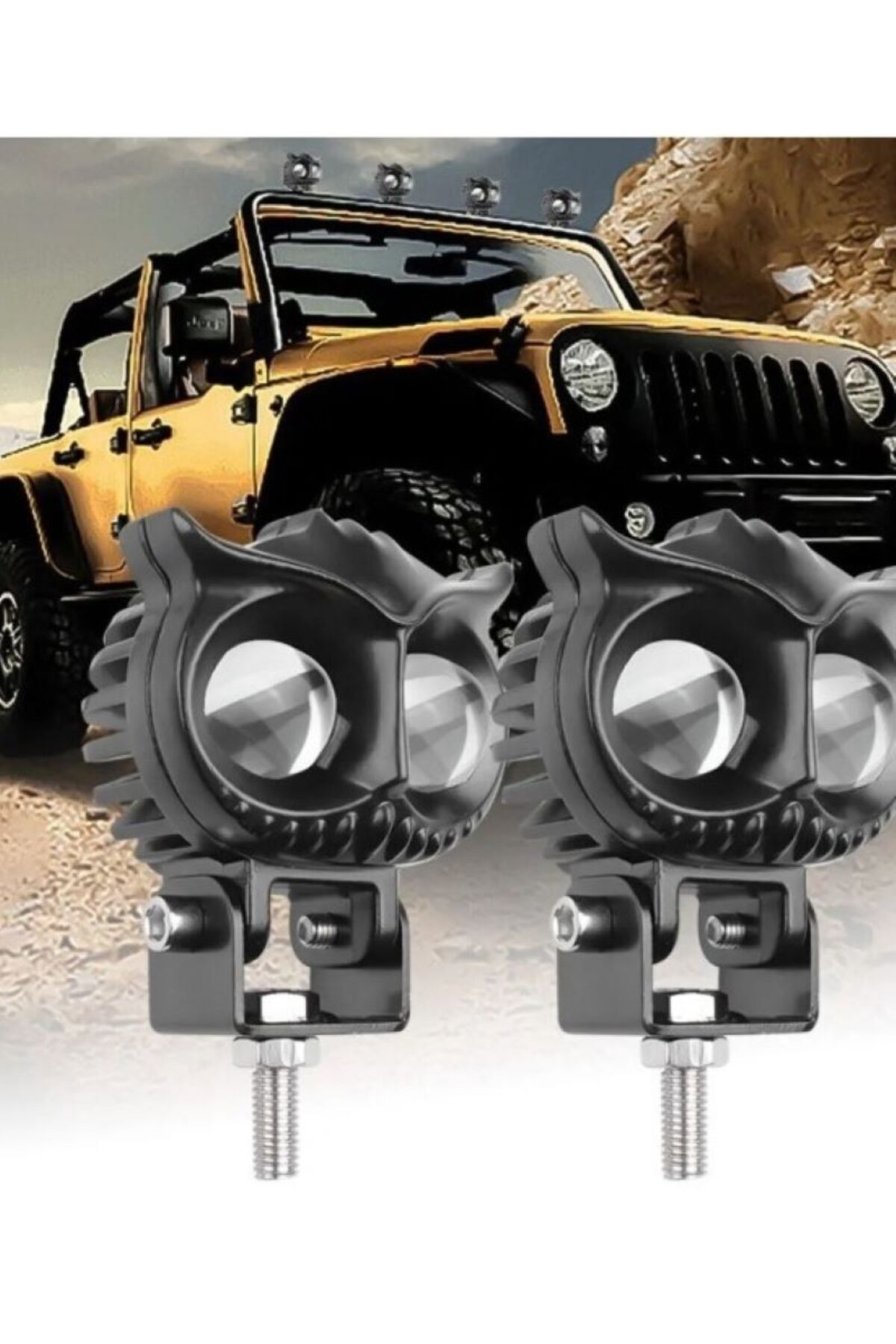 Led 60w Baykuş Led Aydınlatma Offroad & Motorsiklet 2 Adet Çakarlı