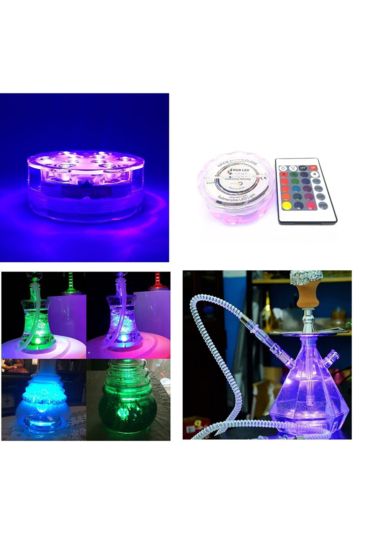 Nargile Işığı Renk Değiştiren Kumandalı Led Lamba