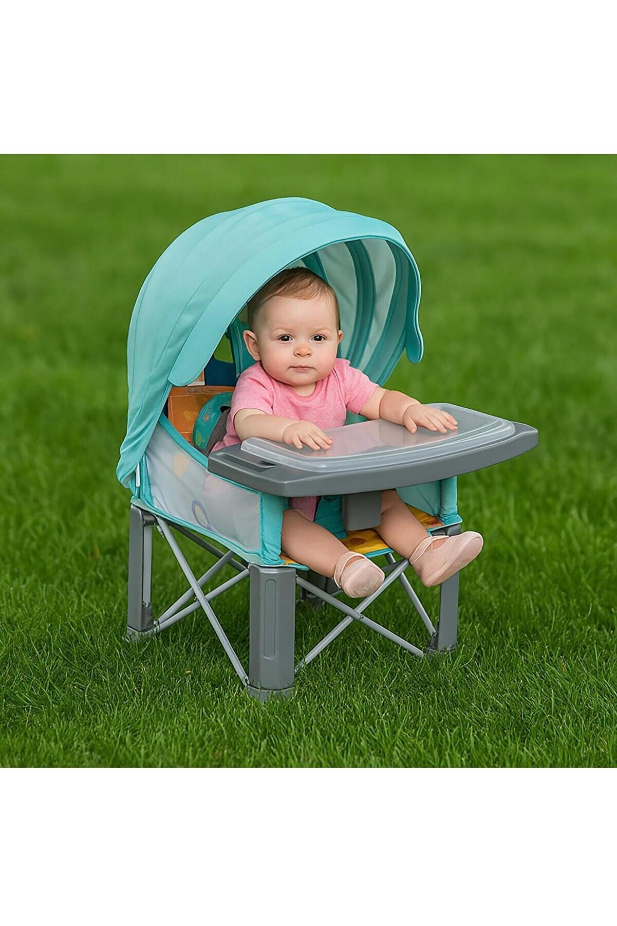 Tenteli Mama Sandalyesi Piknik Sahil Plaj Kamp Bebek Oturacağı Bebek Çocuk Sandalyesi Oturağı