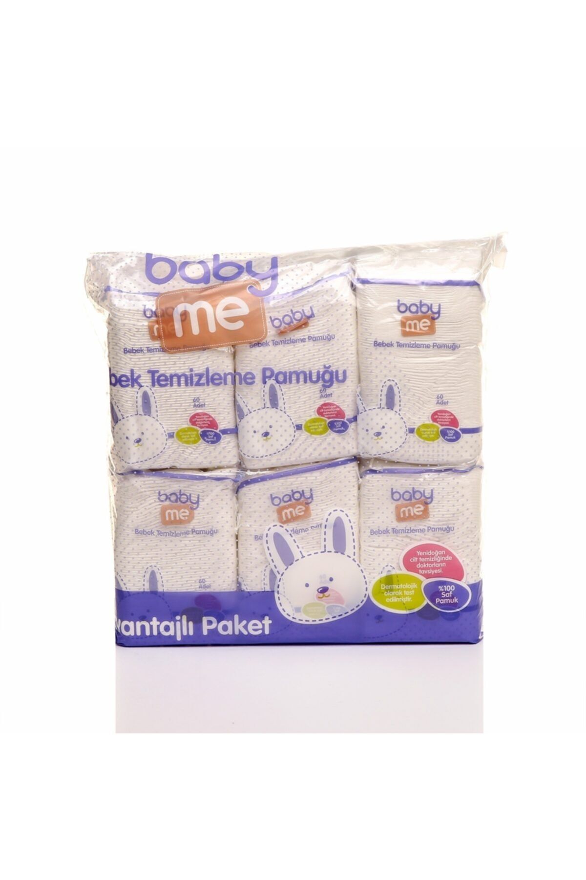 Baby Me Bebek Temizleme Pamuğu 6x60 Adet