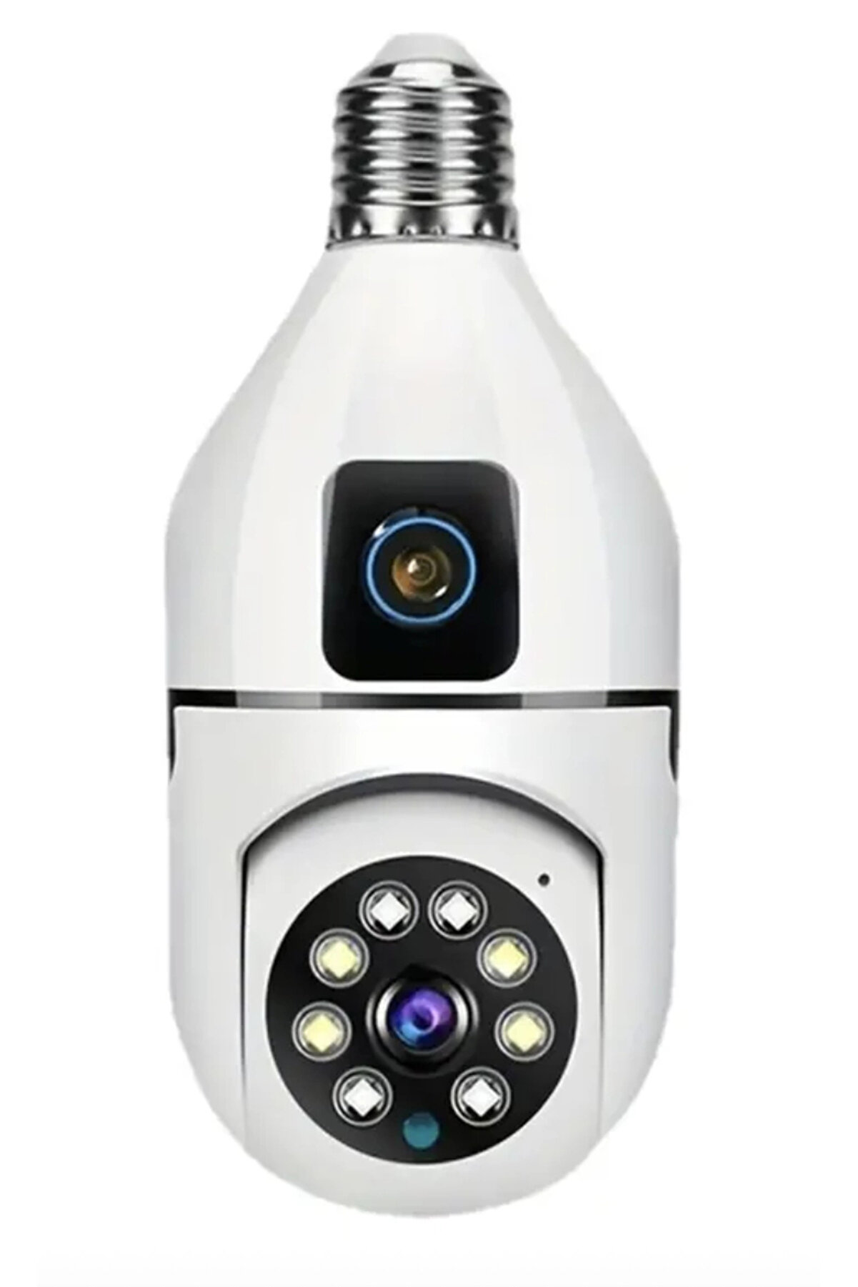 8MP E27 4K WiFi Ampül Kamera – 360° Panoramik Görüşlü, Gece Görüşlü Kablosuz Akıllı IP Kamera