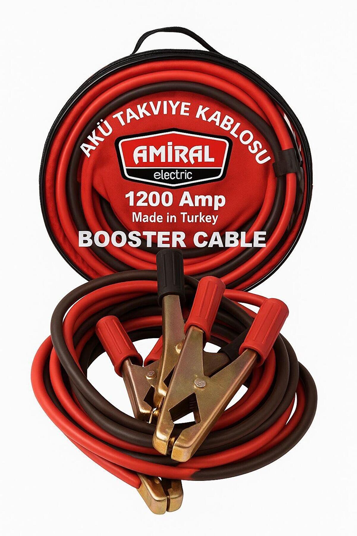 Akü takviye kablosu 1200 Amper 2.30 Metre Kablolu Çantalı 1.SINIF