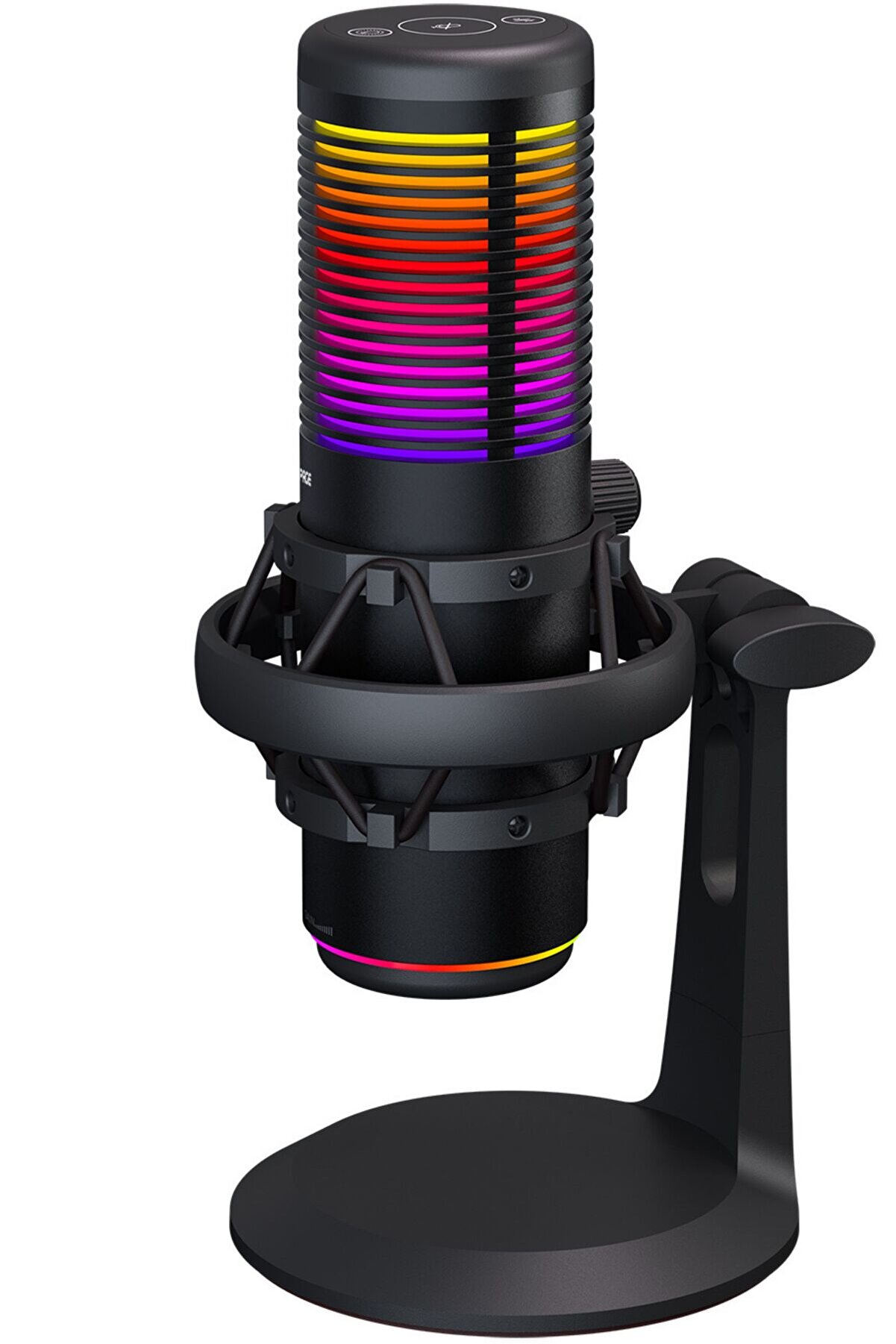 Bemol Siyah Rgb Shock Mount Oyuncu Mikrofonu Yayıncı Mikrofonu Youtuber Mikrofonu