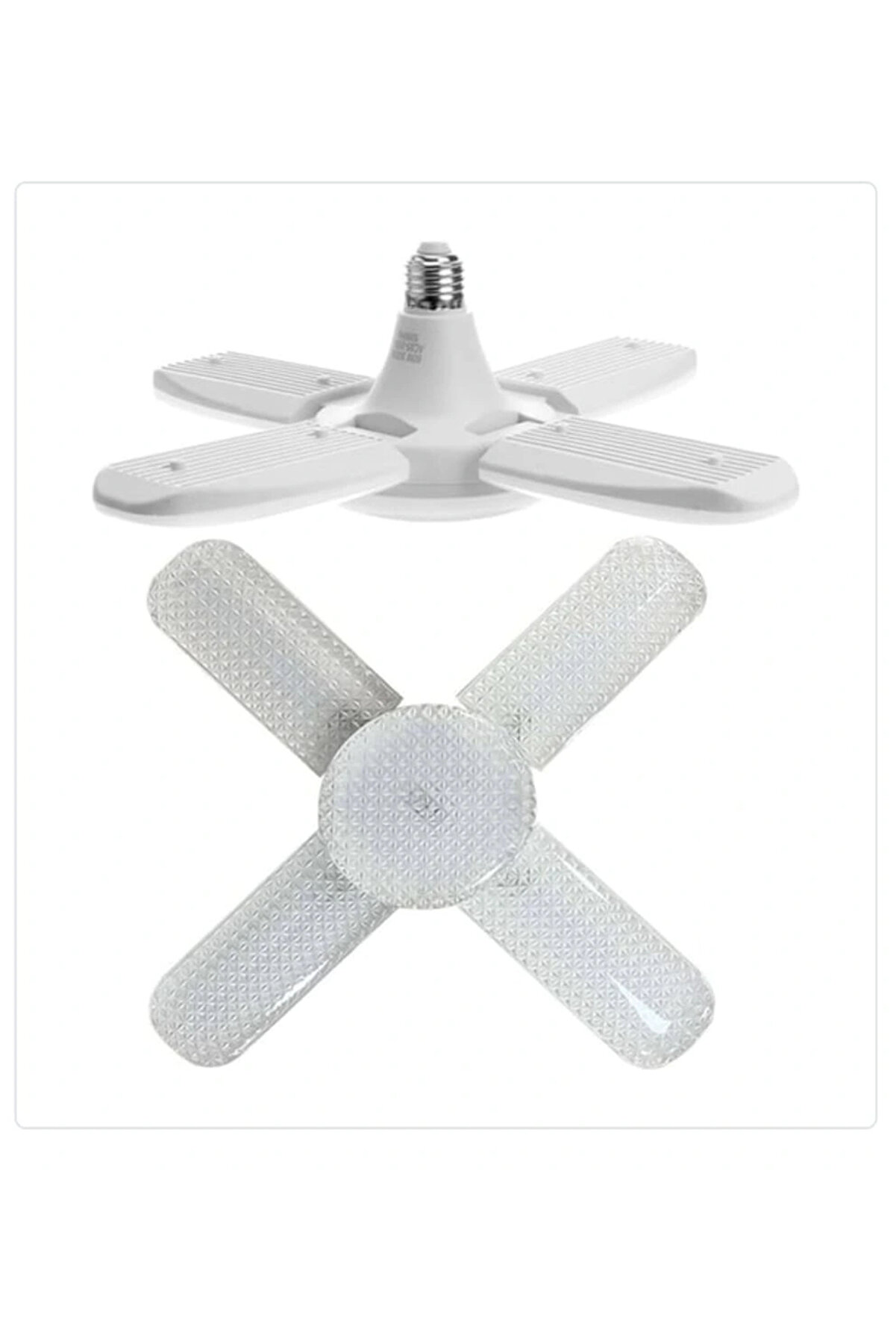 65W E27 KRİSTAL KATLANABİLİR PERVANE MODEL LED AMPUL 4+1 KANATLI LED AMPUL 6000 LÜMEN