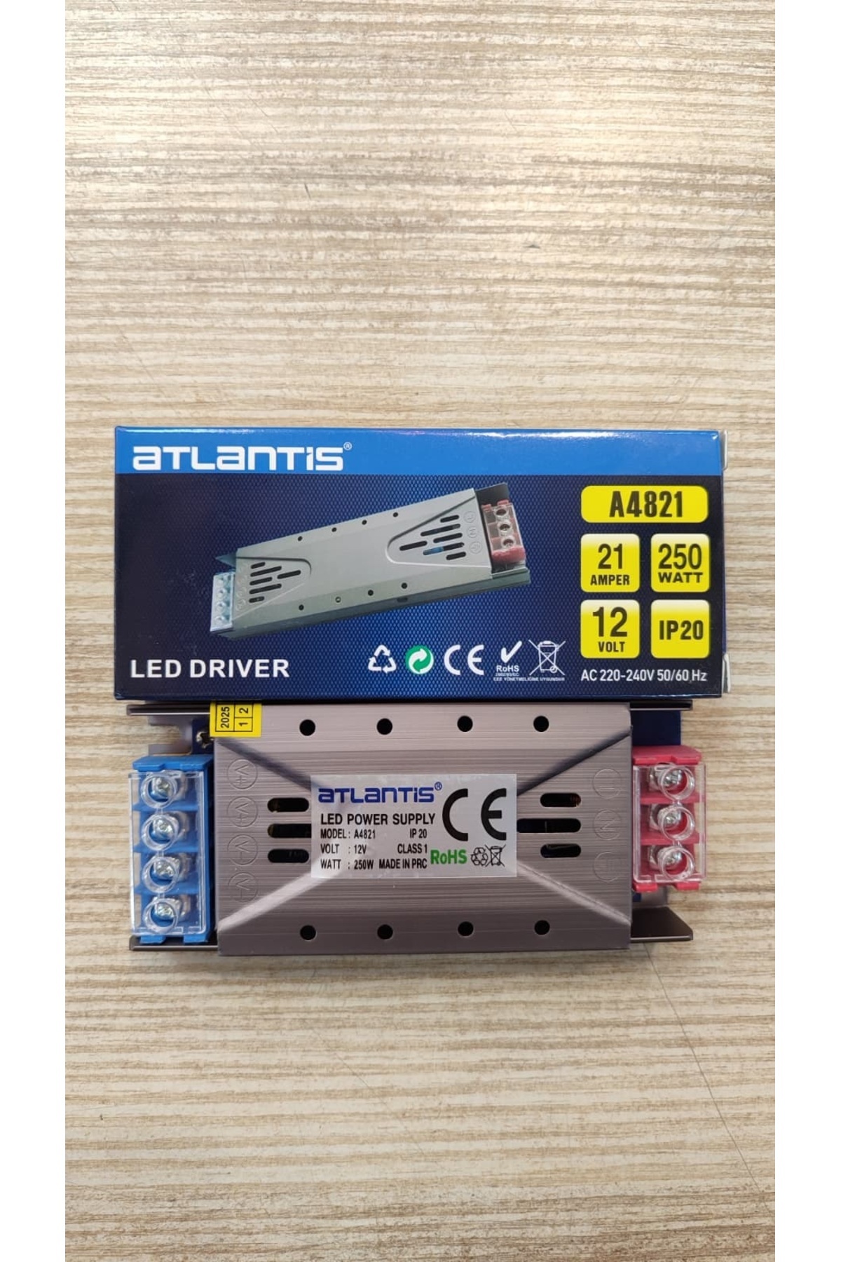 21 Amper 250 Watt 12V Slim Şerit LED Trafosu Metal Kasalı Isınma Yapmaz