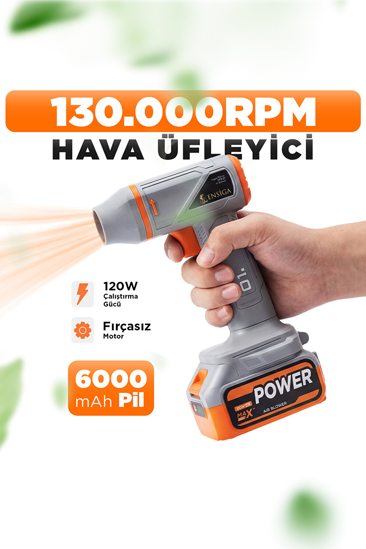 Ensiga 130,000RPM 120W ÇİFT BATARYALI HAVA ÜFLEYİCİ