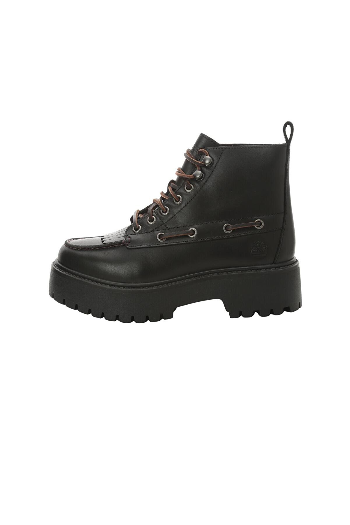B0A27YZW021-R Stone Street Mıd Lace Up Boot Kadın Bot Ve &amp;Ccedil;izme Siyah