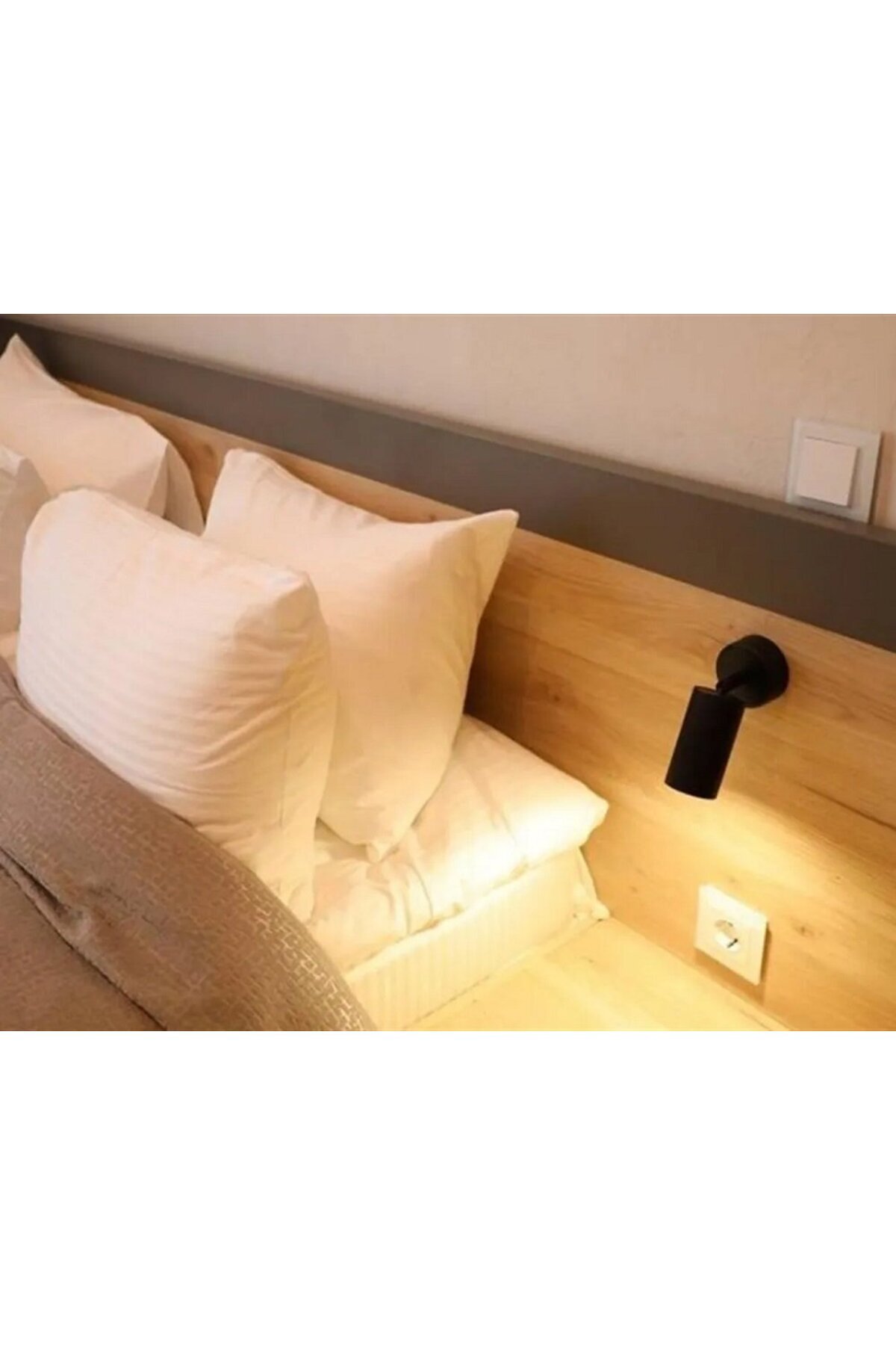 MODERN2 MAFSALLI2 HAREKETLİ BAŞLIK2 SİYAH YATAK BAŞI SPOT LED APLİK (AMPUL DAHİL)