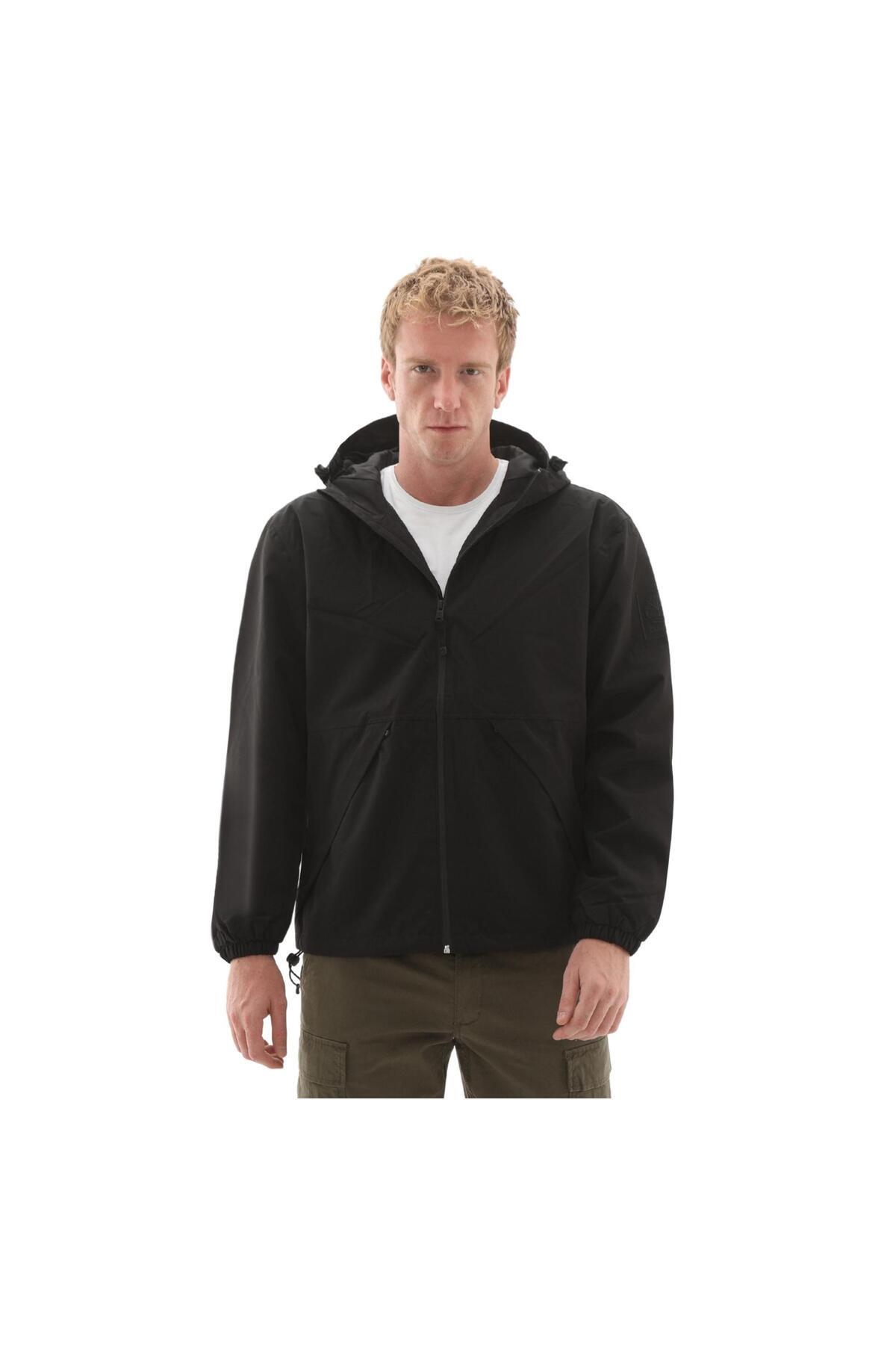 B0A68CB0011-R Wınnıck Waterproof Shell Jacket Erkek Yağmurluk-R&amp;uuml;zgarlık Siyah