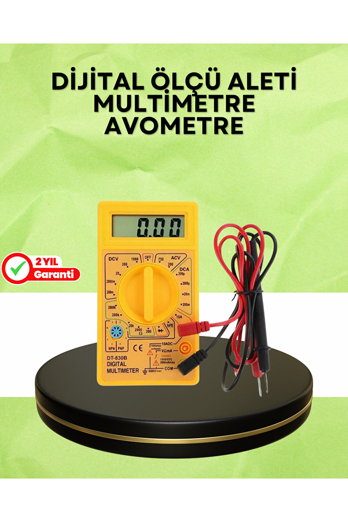 Profesyonel Dijital Multimetre Volt Amper Direnç Ölçümü