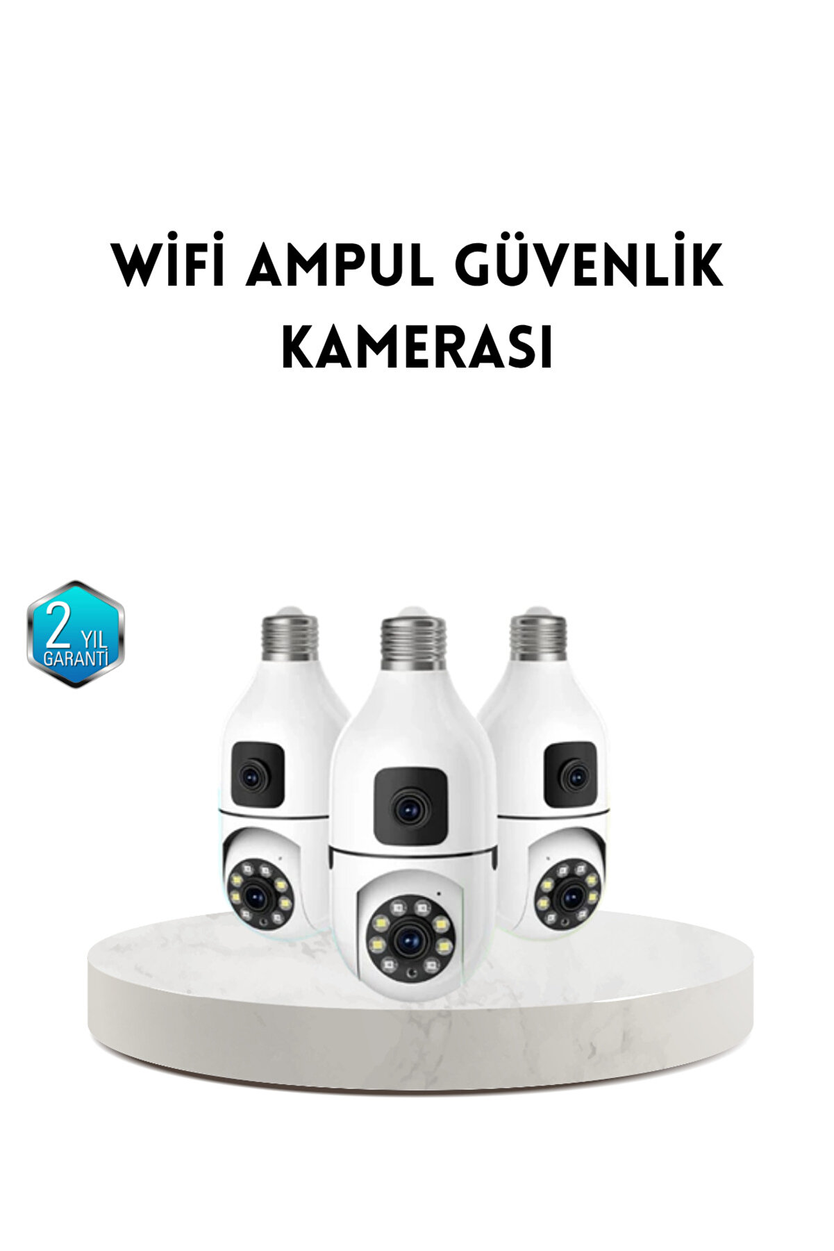 Ampul Tipi WiFi Kamera 2MP Lensli Full HD Görüntü ve Akıllı Hareket Algılama