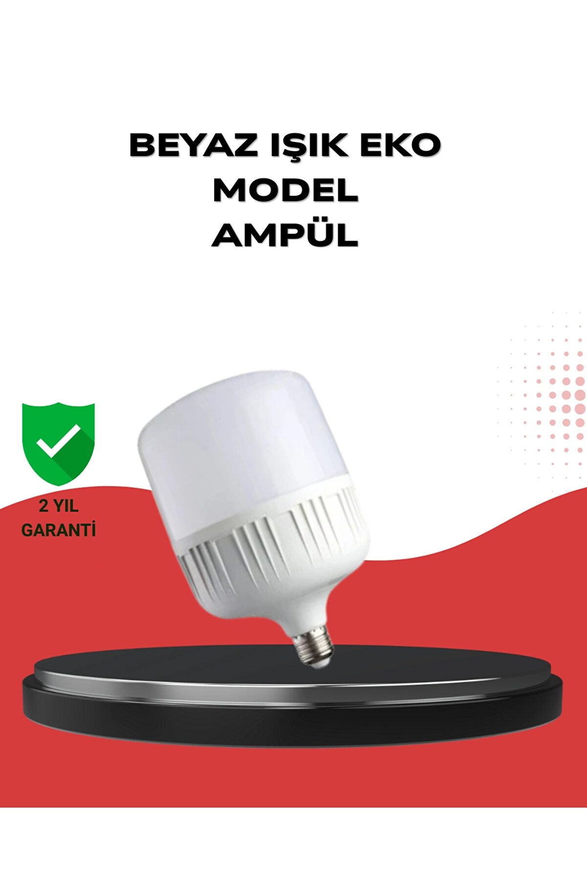 Enerji Tasarruflu Şarjlı LED Ampul 30W Beyaz Işık