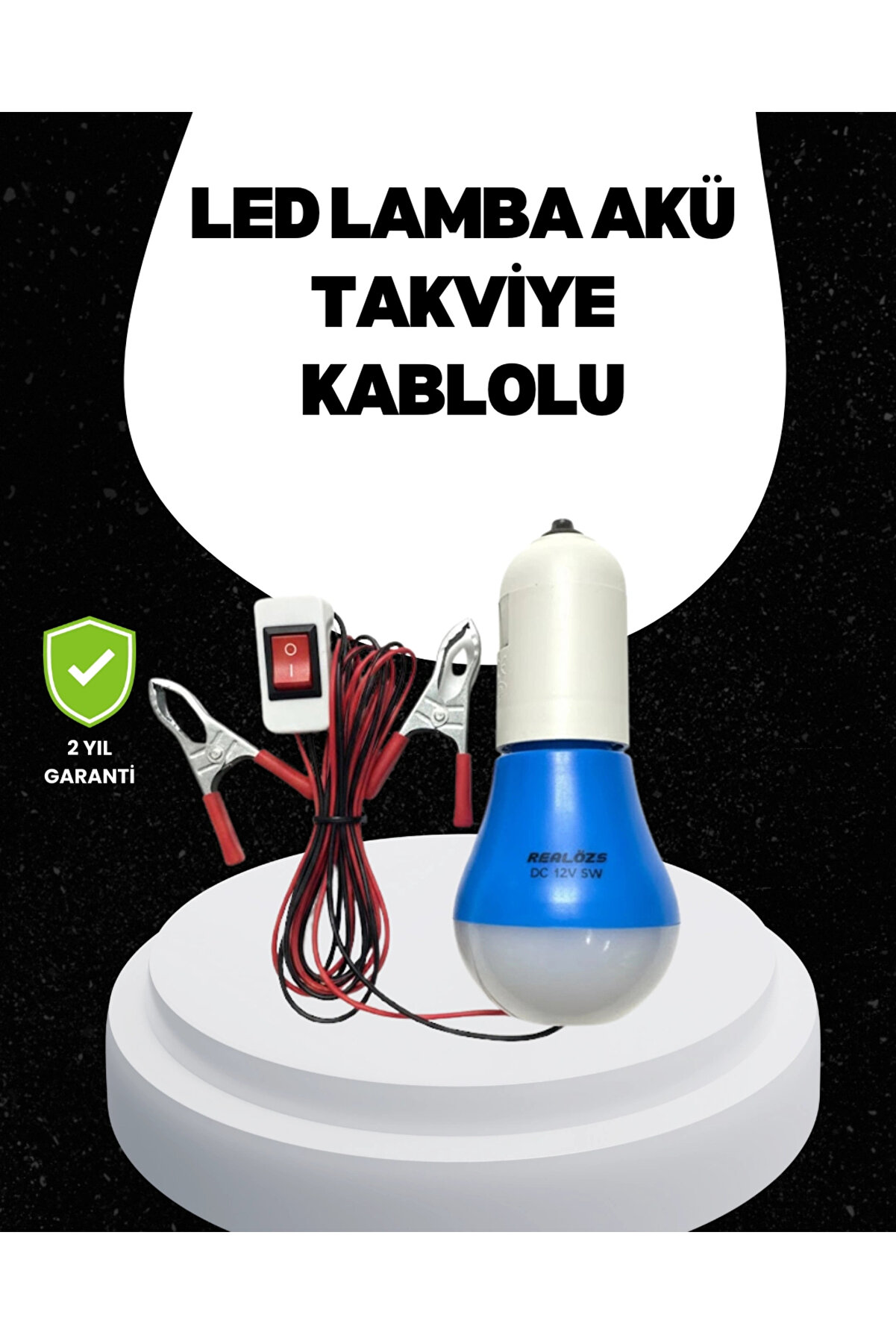 Araç Akü Bağlantılı 12V LED Ampul Pratik Işık Çözümü