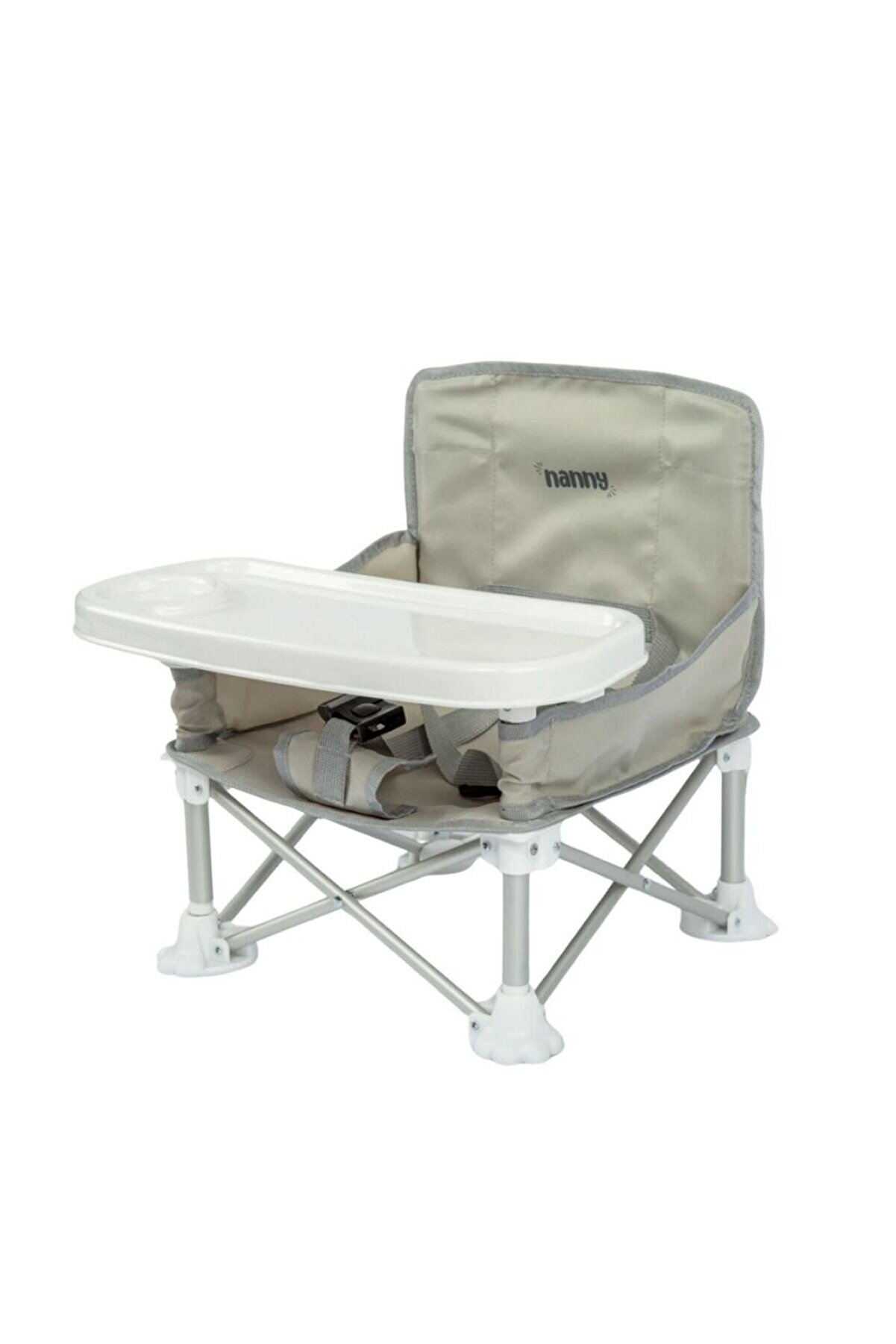 Deluxe Portatif Katlanabilir Mama Sandalyesi Açık Gri