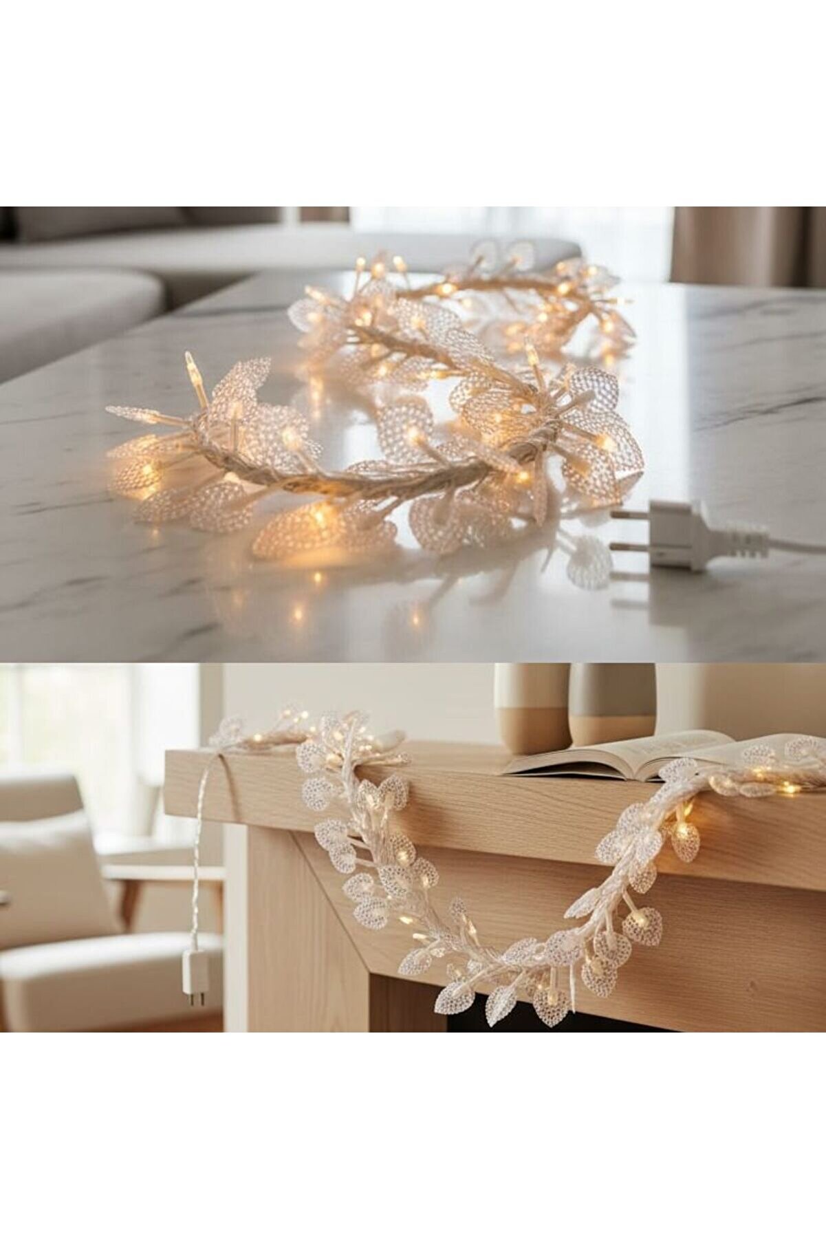 Ramazan 4x4 cm Kalp Gün Işığı 20 Ampullü Elektrikli Sabit Yanan Led Işık 3 Mt yılbaşı