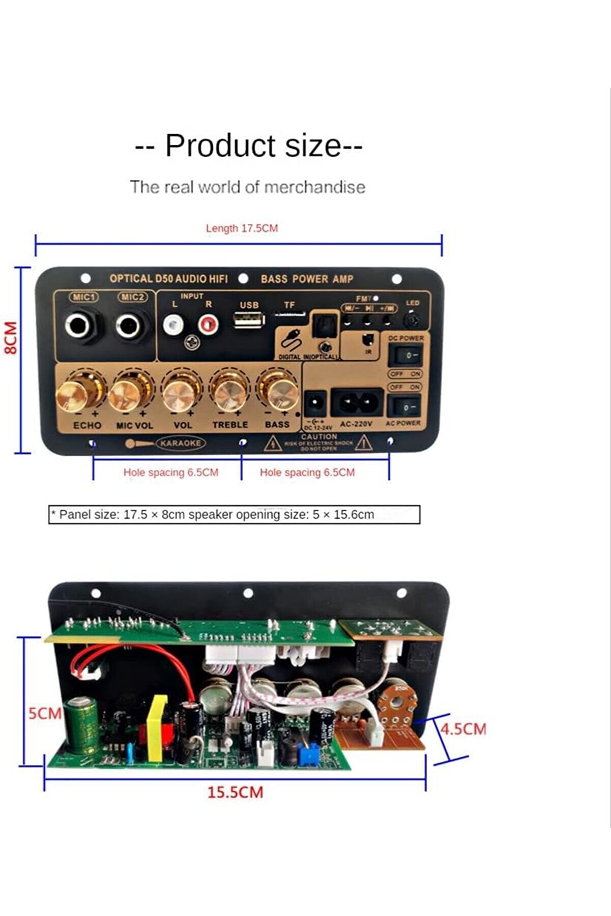 Dijital Bluetooth stereo amplifikatör platini, subwoofer, çift mikrofon, araç amplifikatörü hoparlör