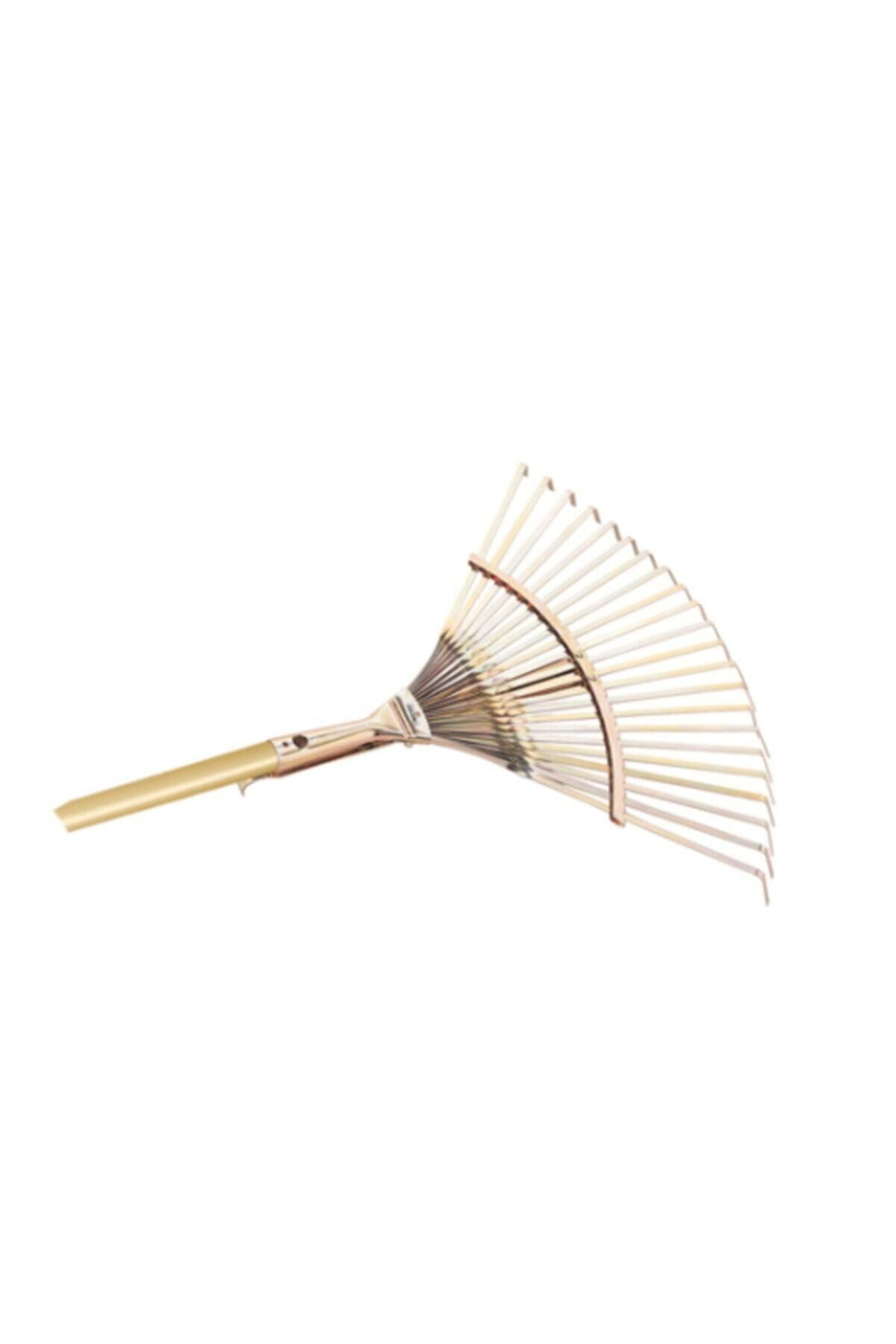 Ahşap Saplı Ayarlı Metal Çim Ve Yaprak Toplama Tırmığı 30-45 Cm