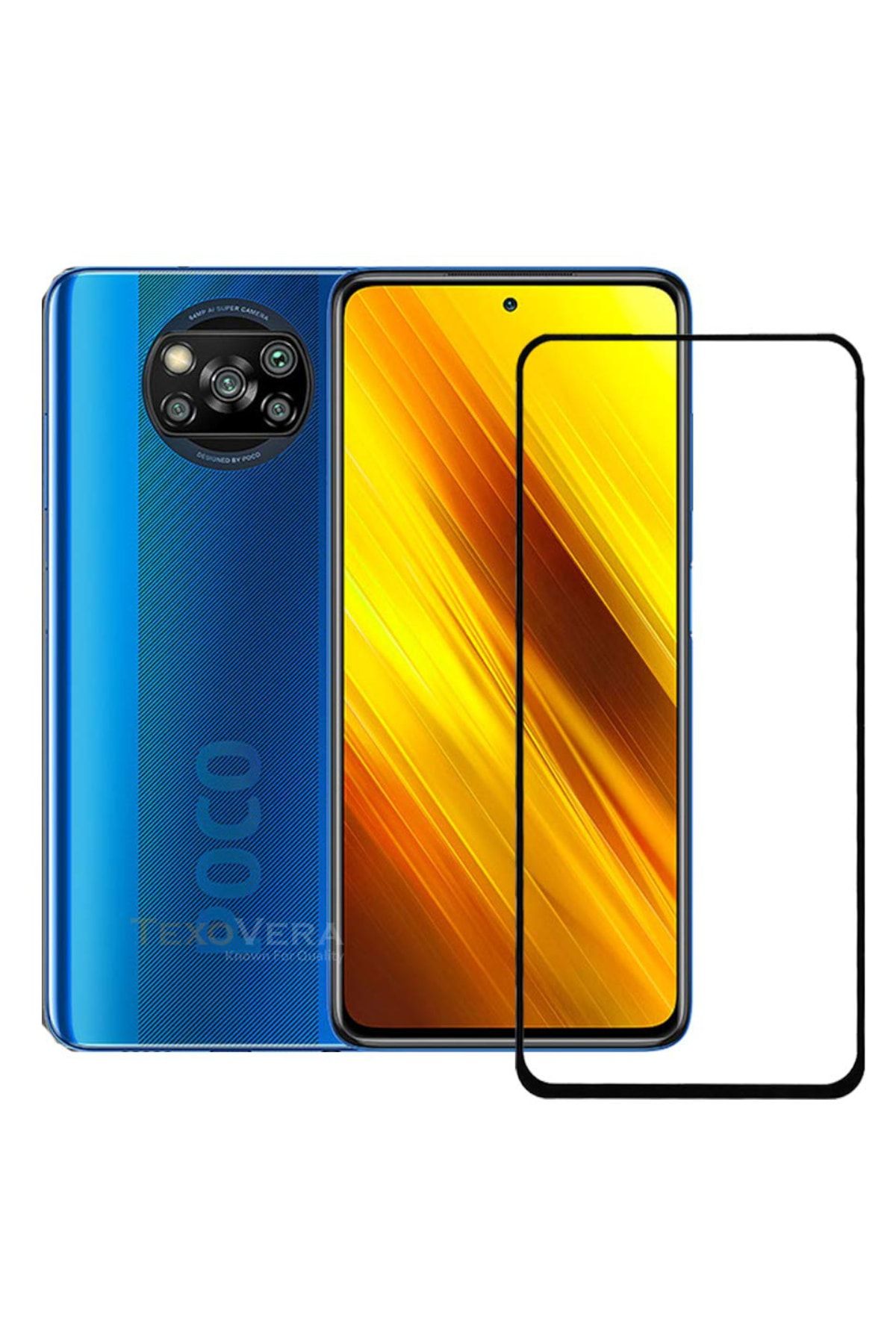 Xiaomi Redmi Poco X3 / Poco X3 Pro Tam Kaplayan Full Temperli Telefon Ekran Koruyucu Cam