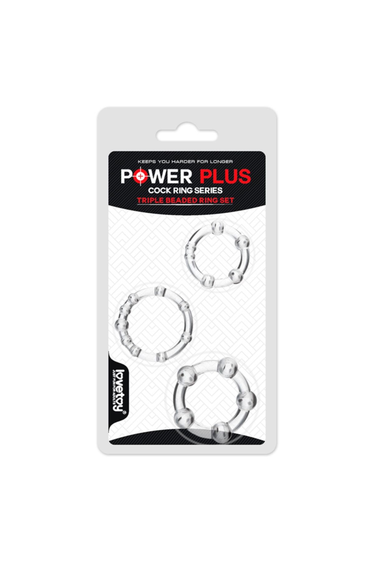 Power Plus 3'lü Şeffaf Penis  Halkası