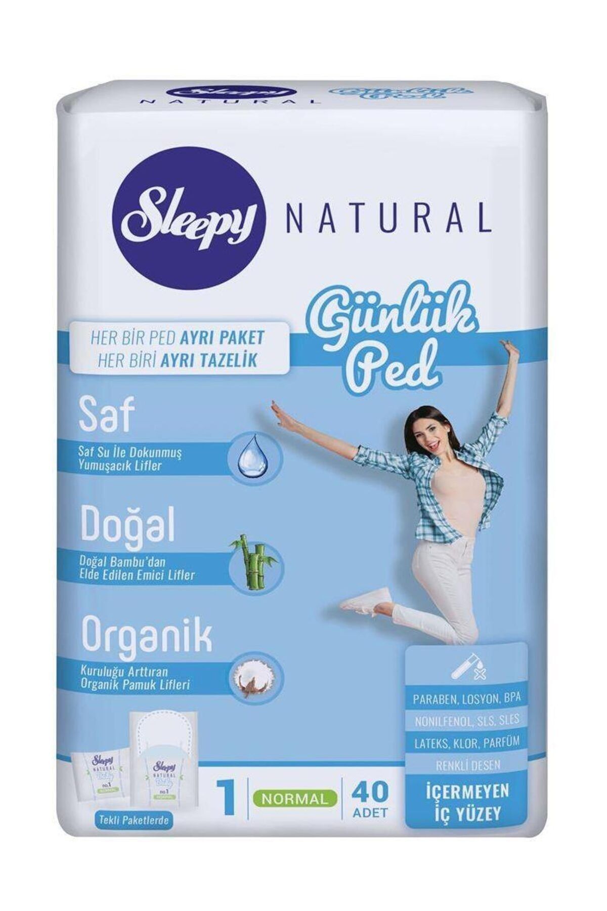 Natural Normal Günlük 40 Adet Hijyenik Ped