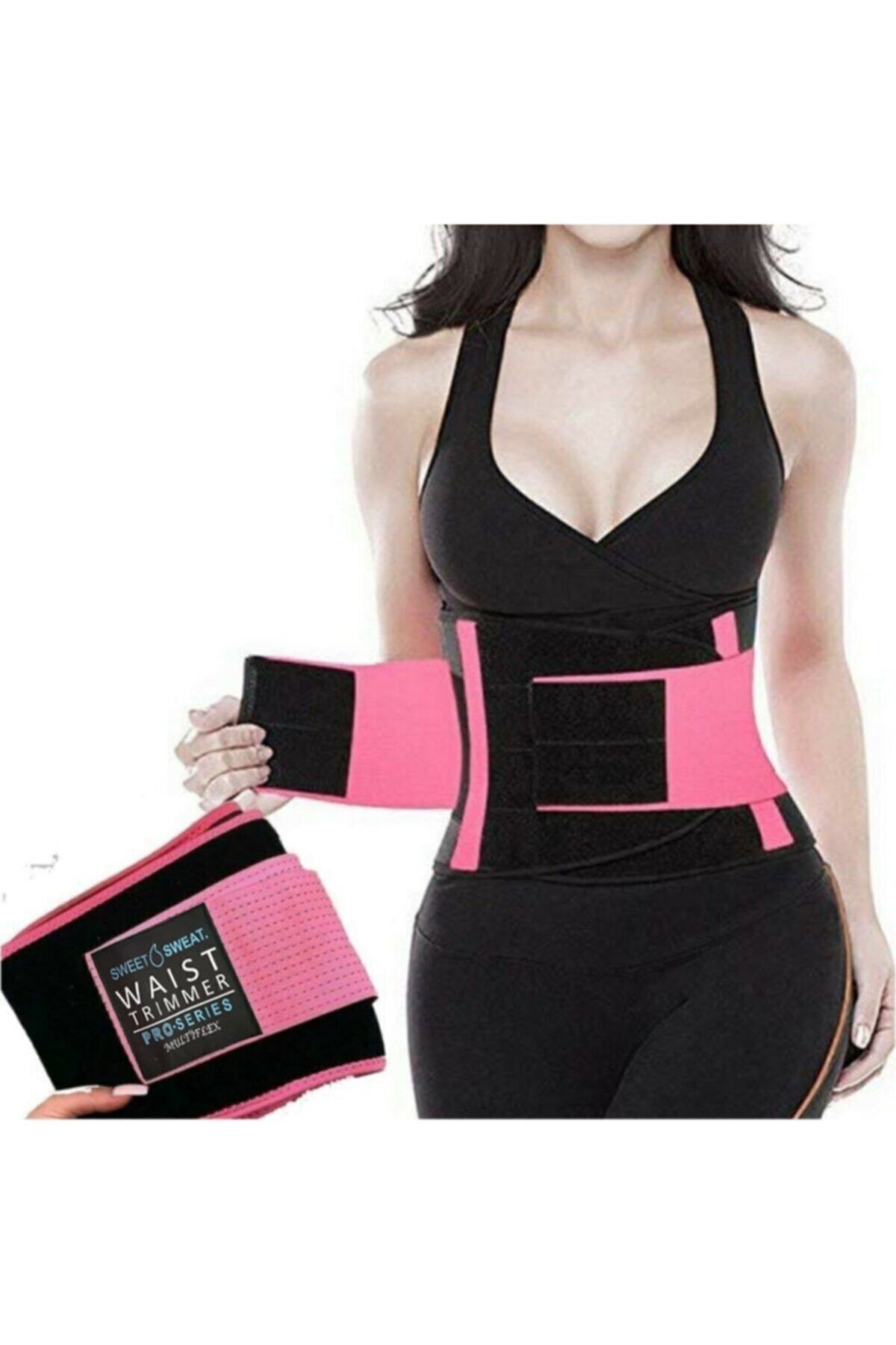 Termal Sauna Bel Korsesi Bel Göbek Basen Incelme Korsesi Spor Korse Fitness Terleme Kemeri Pembe