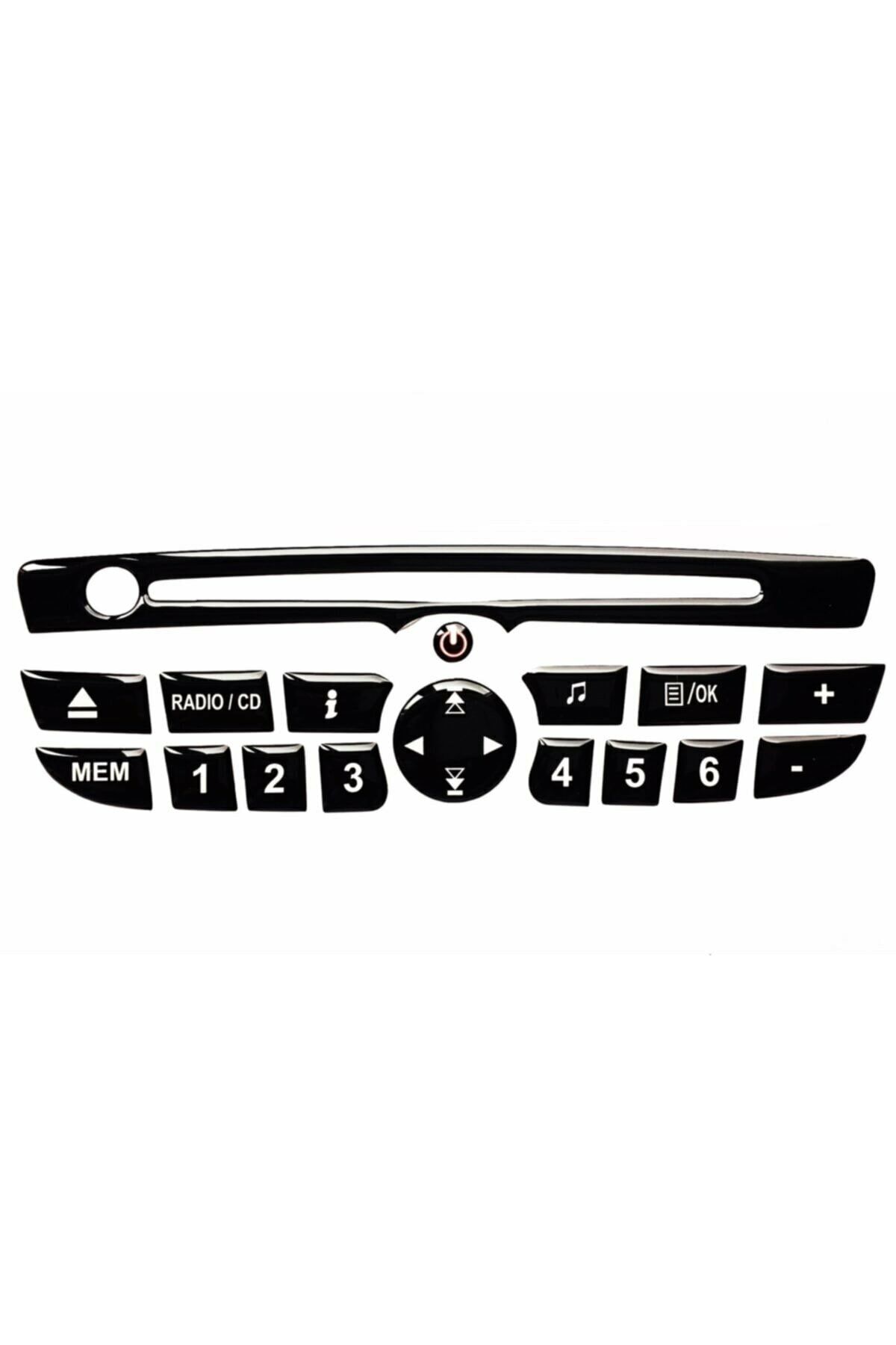 Renault Fluence, Megane 3, Clio 3, Laguna, Master, Scenic, Kangoo Pianoblack Teyp Tuş Takımı