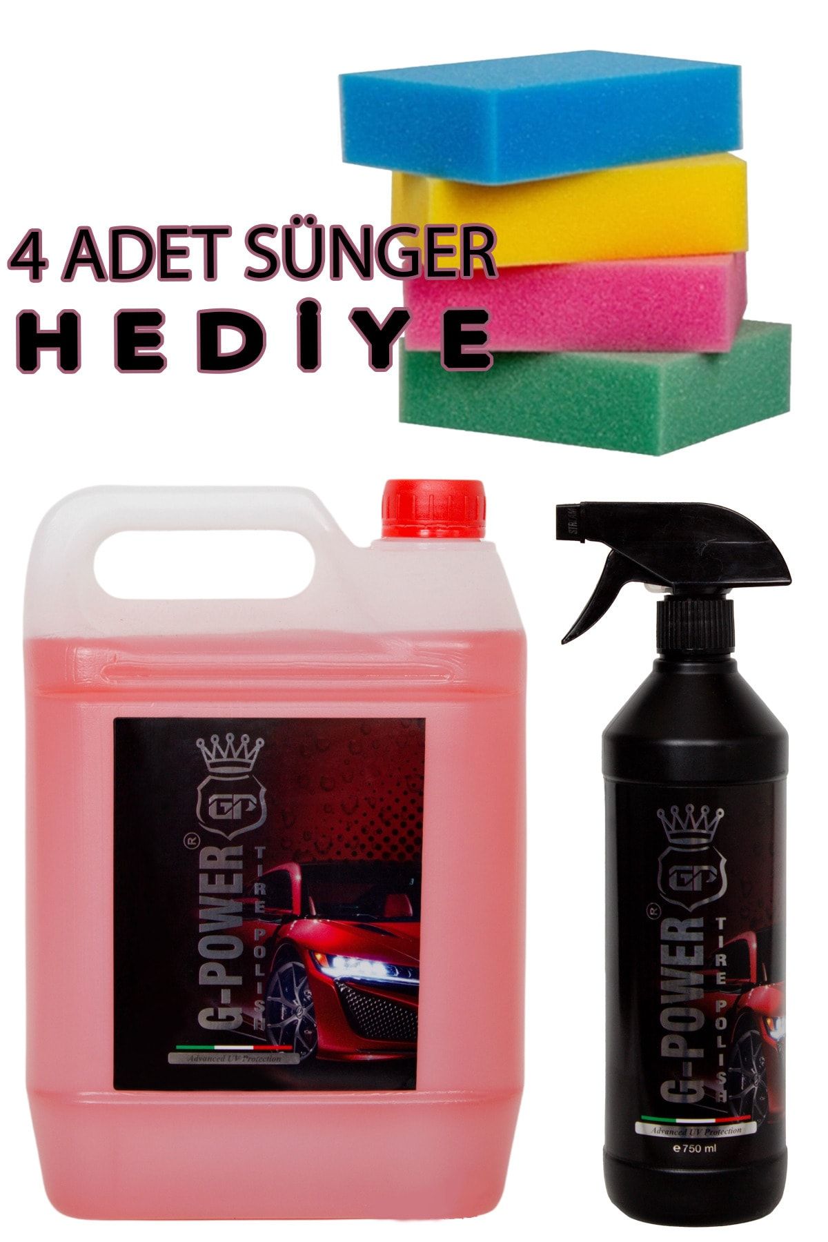 5 Kg Lastik Parlatıcı Ve 750 Ml Uygulama Şişesi (dolu) 4adet Uygulama Süngeri Hediye Işıltı Görünümü