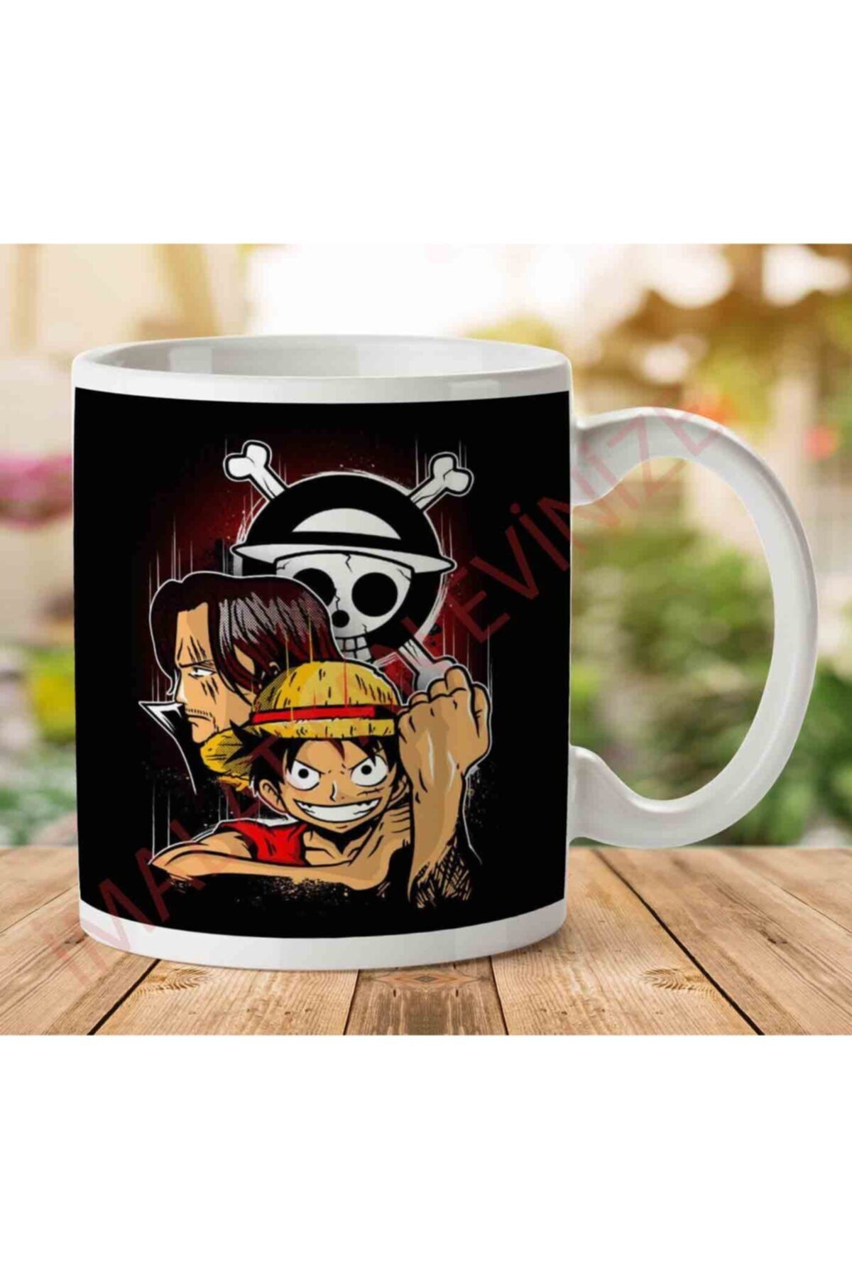 Pirate King Monkey D Luffy One Piece İki Tarafı Baskılı Kupa Bardak
