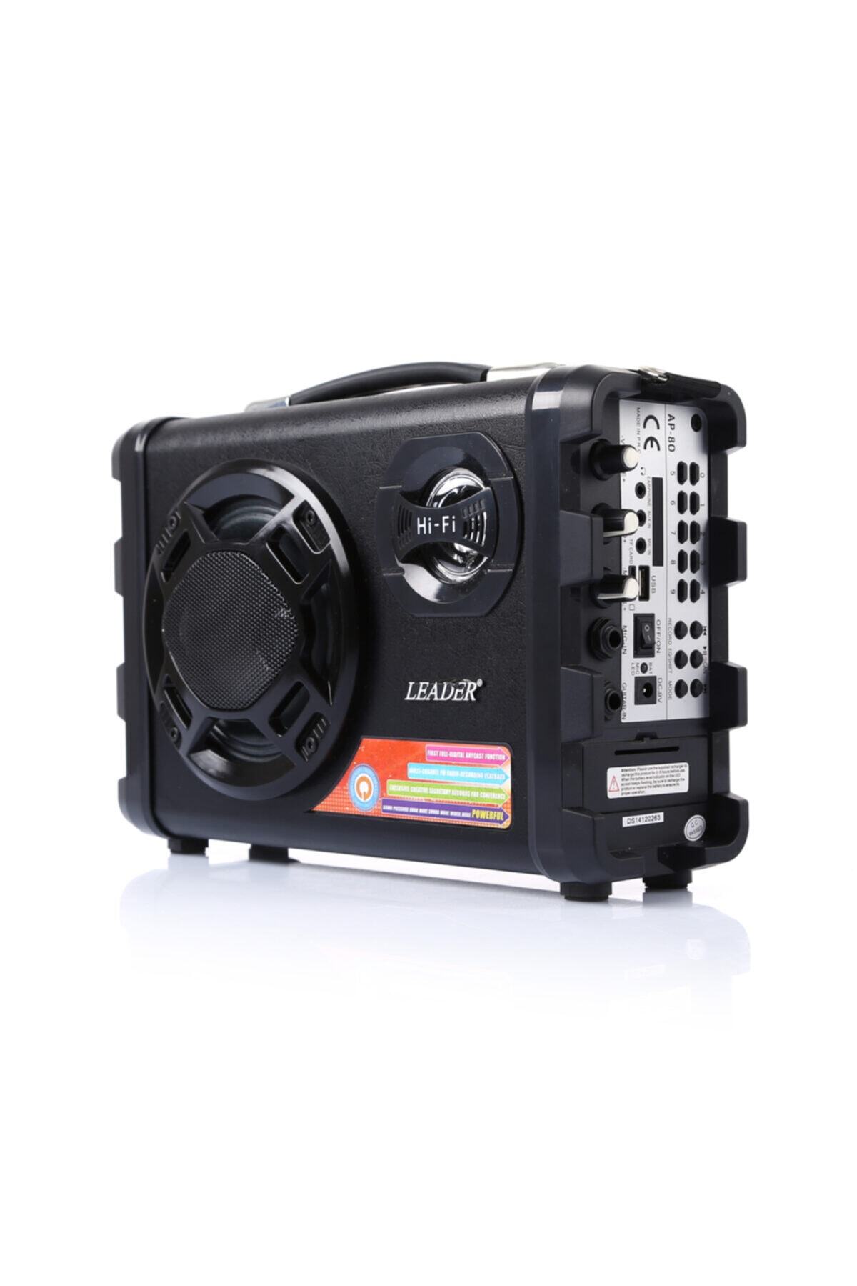 Taşınabilir Toplantı Amfisi Usb Bluetooht Mikrofonlu Mevlit Hoparlörü Ap-80