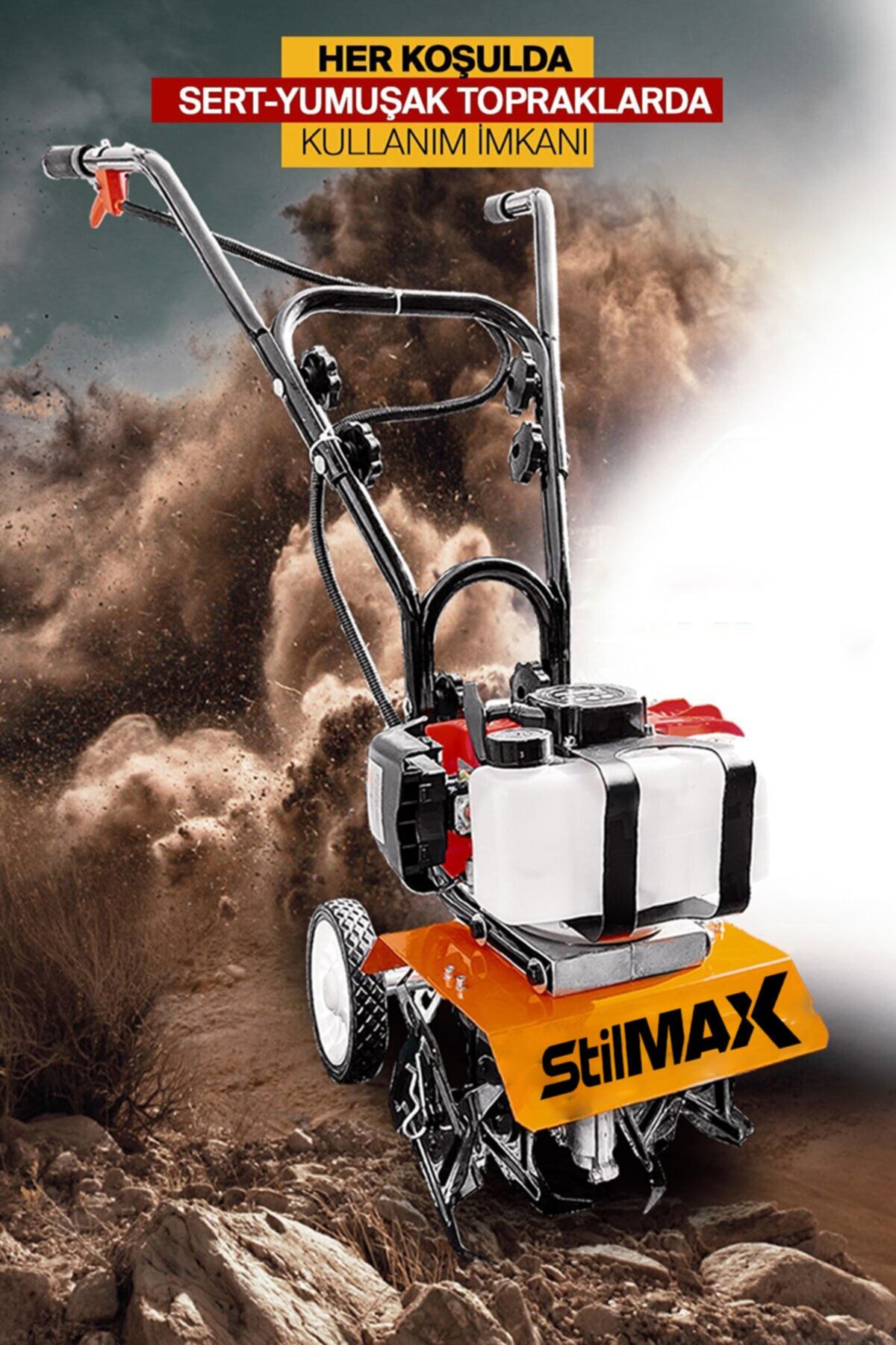 Germany Type Benzinli Özel Mini Çapalama Makinası 4.2 Hp 63cc Özel Titanyum Seri 17 Kg