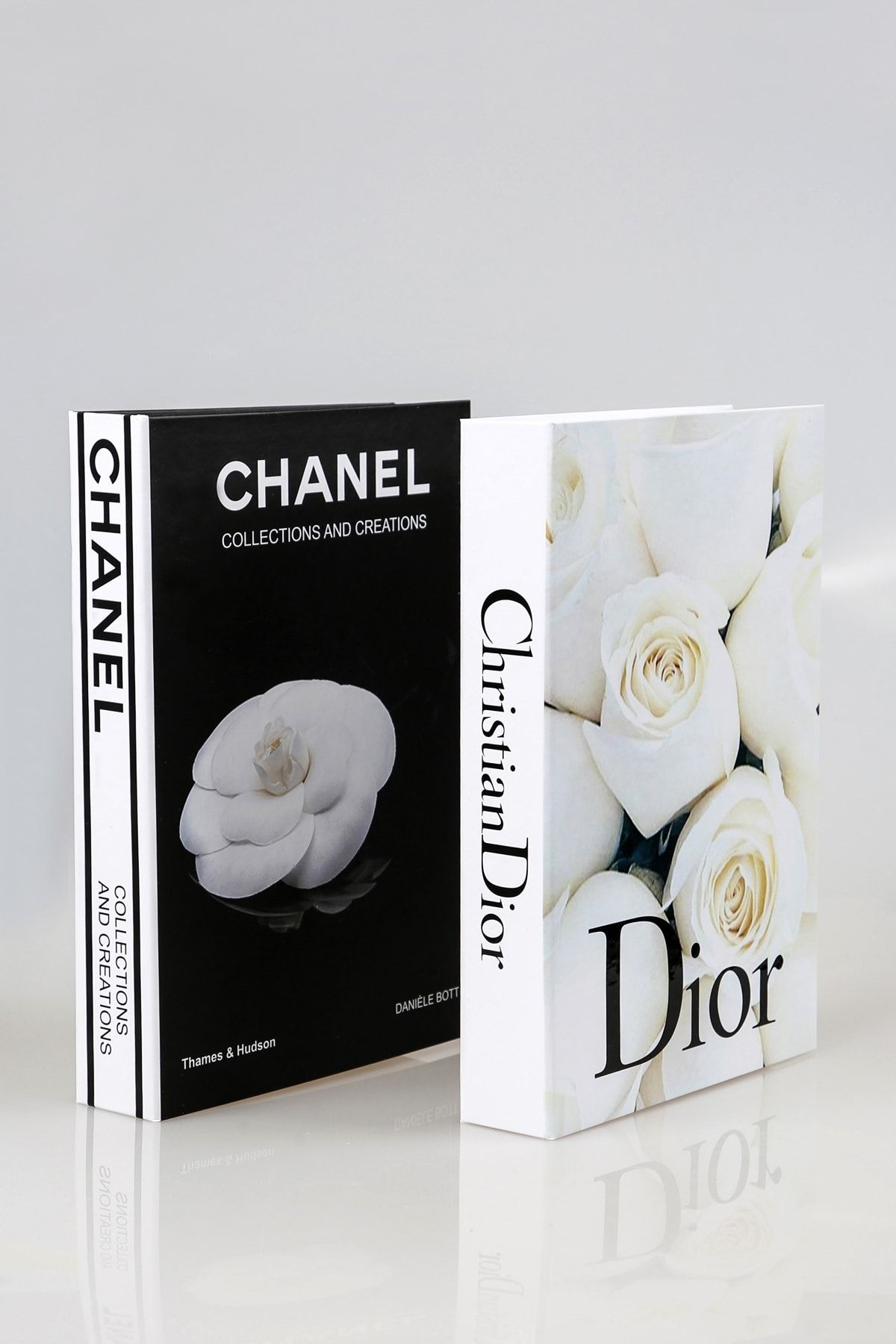 2'li Beyaz Gül/gül Dekoratif Kitap Kutu