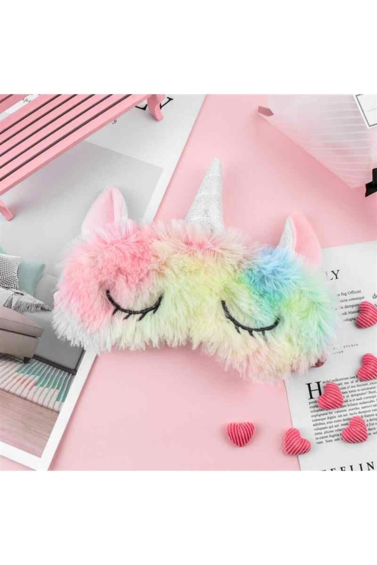 Sevimli Dondurma Unicorn Uyku Göz Bandı Maske